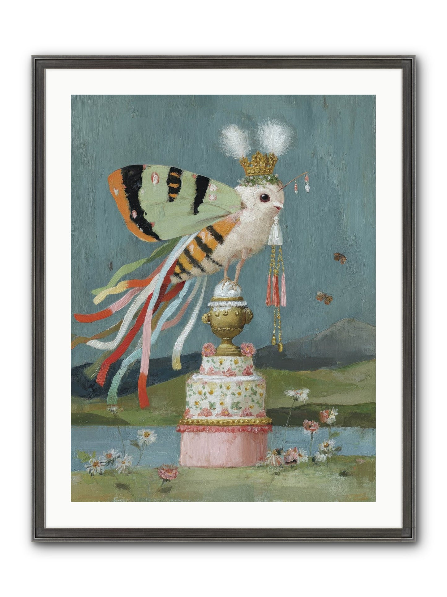 Darling Discovers Wonder Framed Print - Slimwoods Black/Silver 24x32