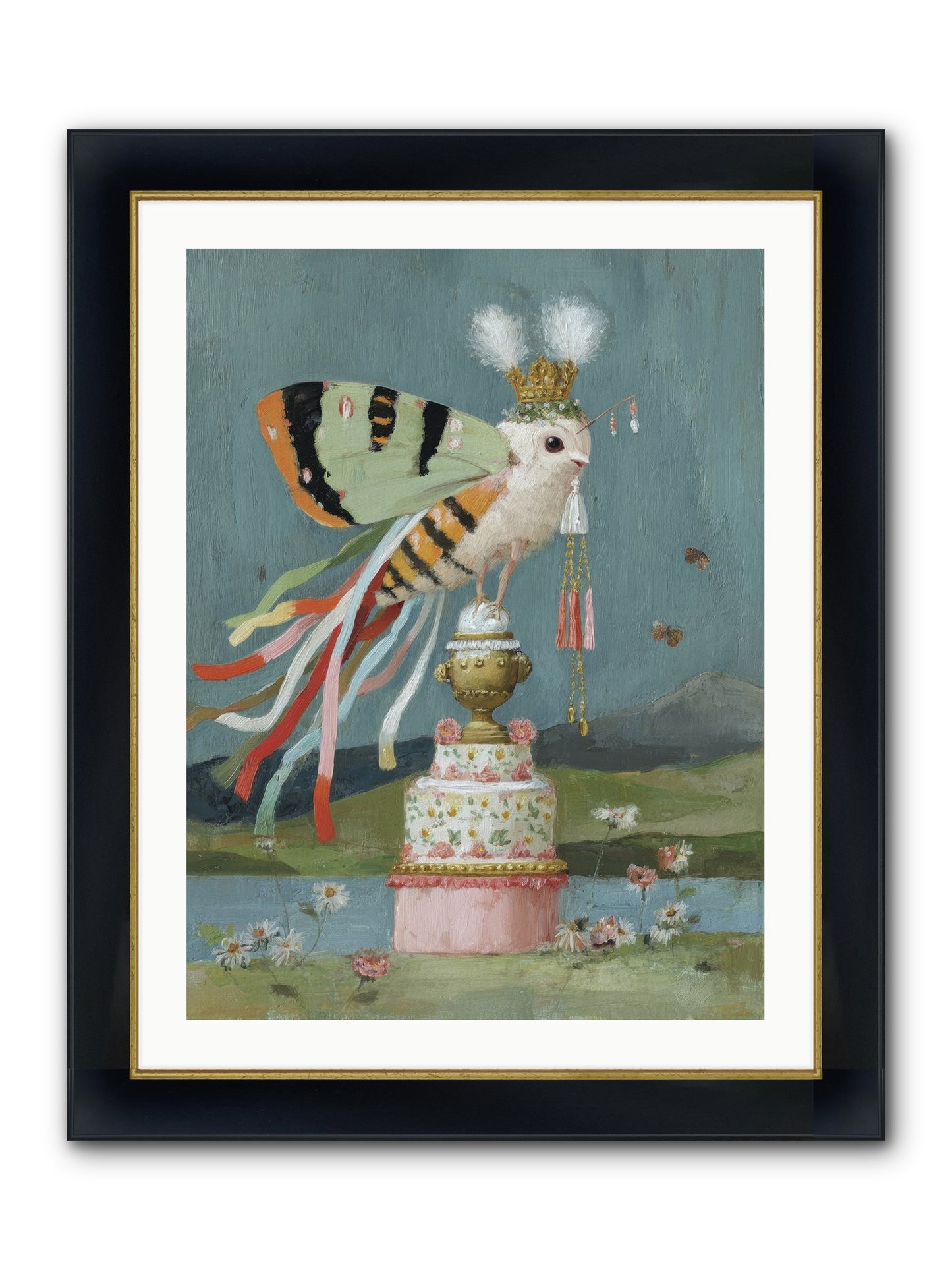 Darling Discovers Wonder Framed Print - Wide Black w/Gold 24x32