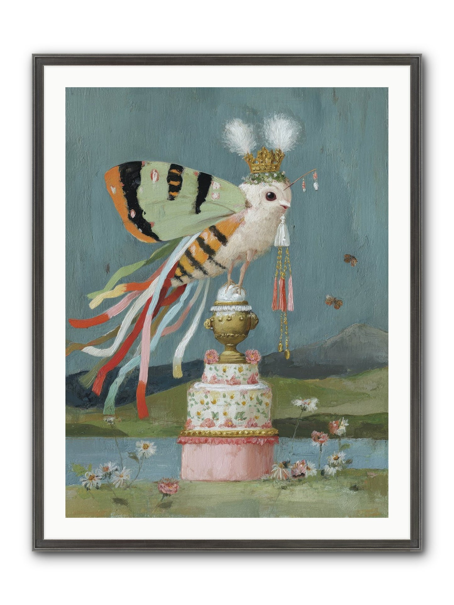 Darling Discovers Wonder Framed Print - Slimwoods Black/Silver 30x40