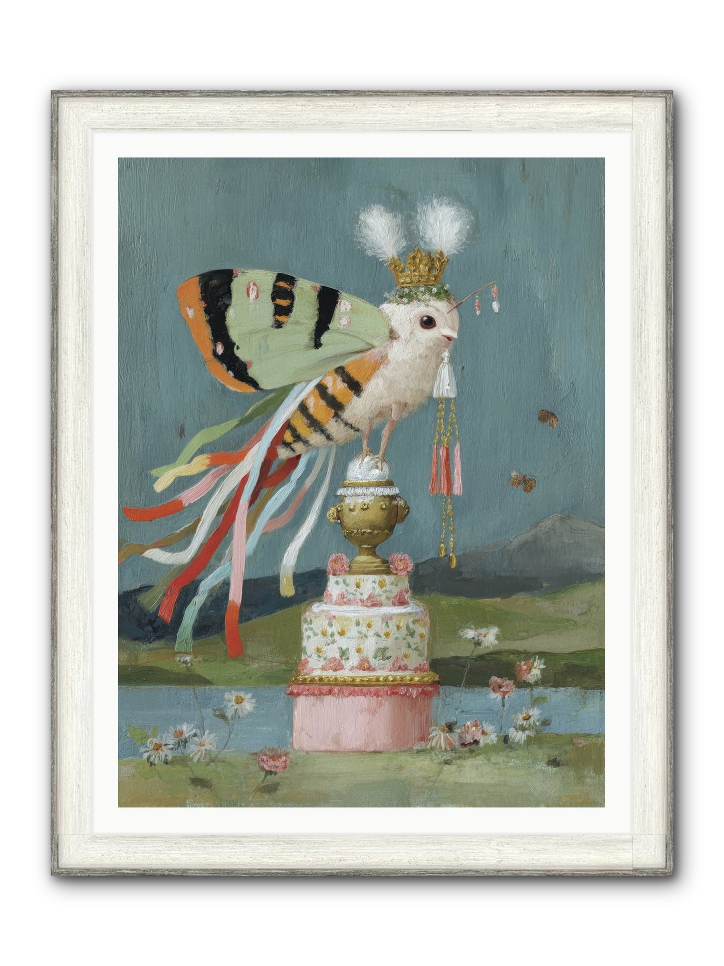 Darling Discovers Wonder Framed Print - Driftwood White 36x48