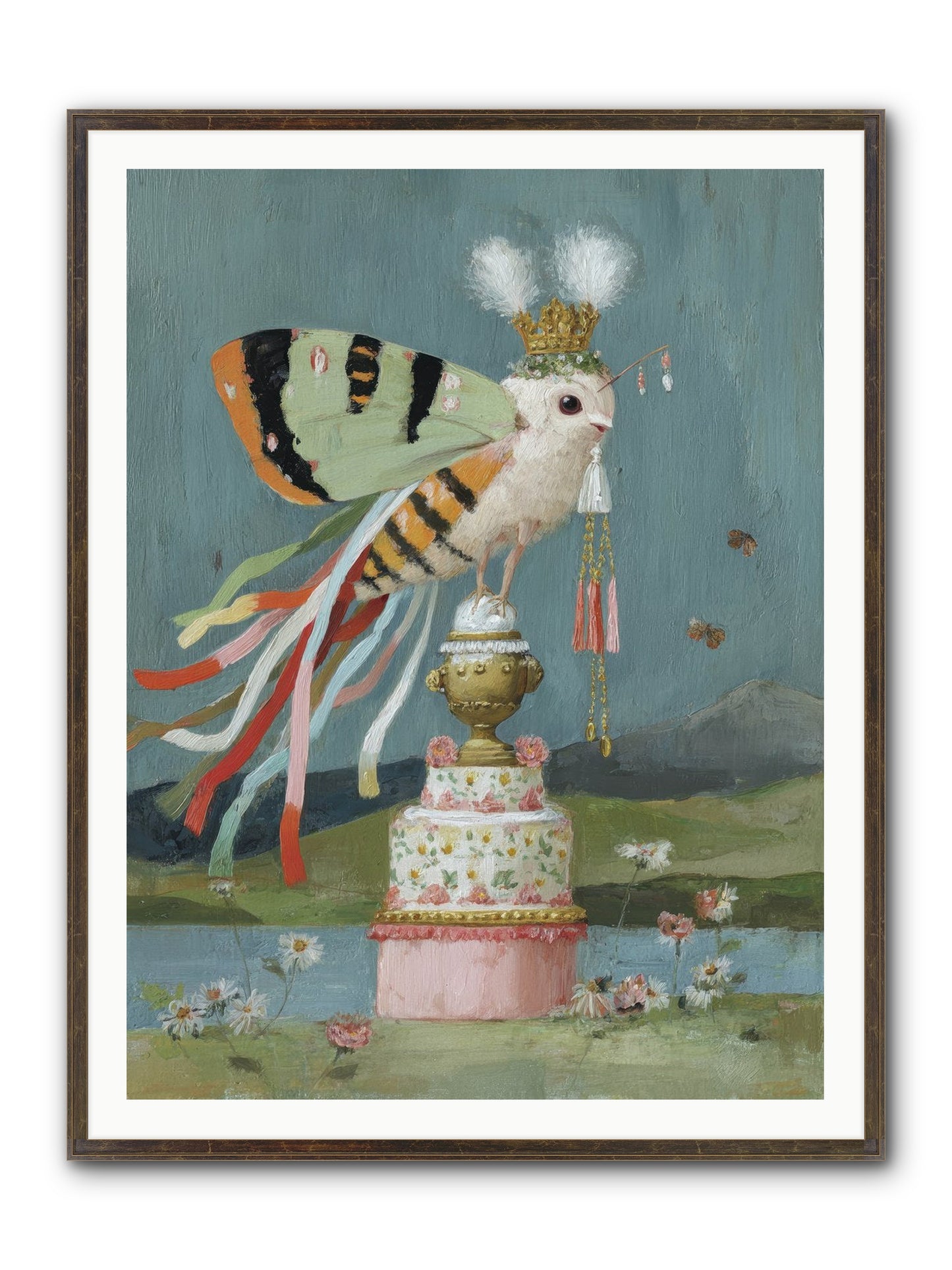 Darling Discovers Wonder Framed Print - Slimwoods Black/Gold 36x48