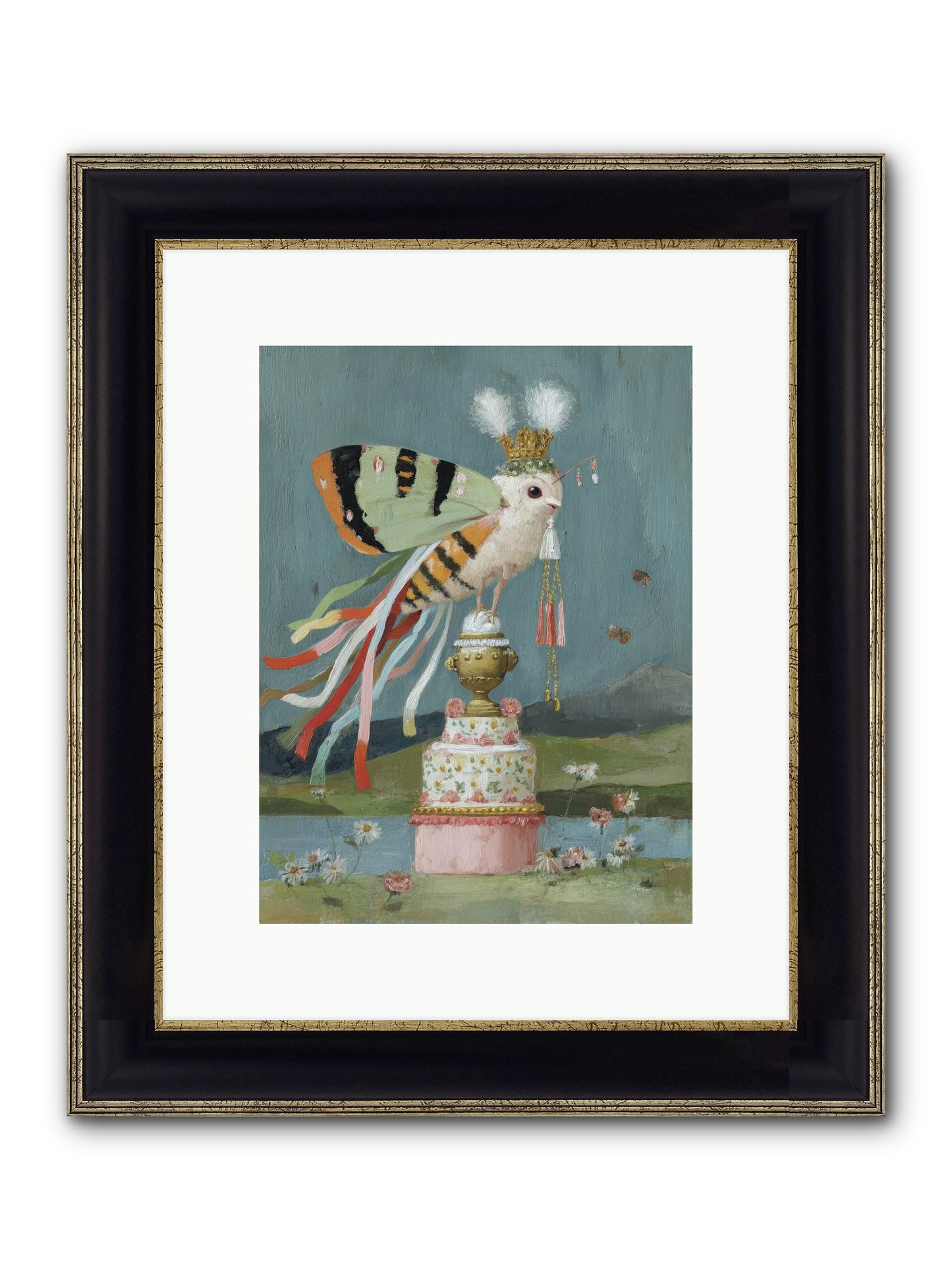 Darling Discovers Wonder Framed Print - Black & Gold 9x12