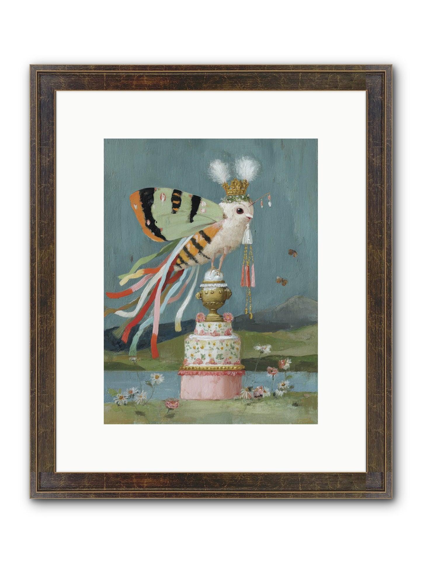 Darling Discovers Wonder Framed Print - Slimwoods Black/Gold 9x12