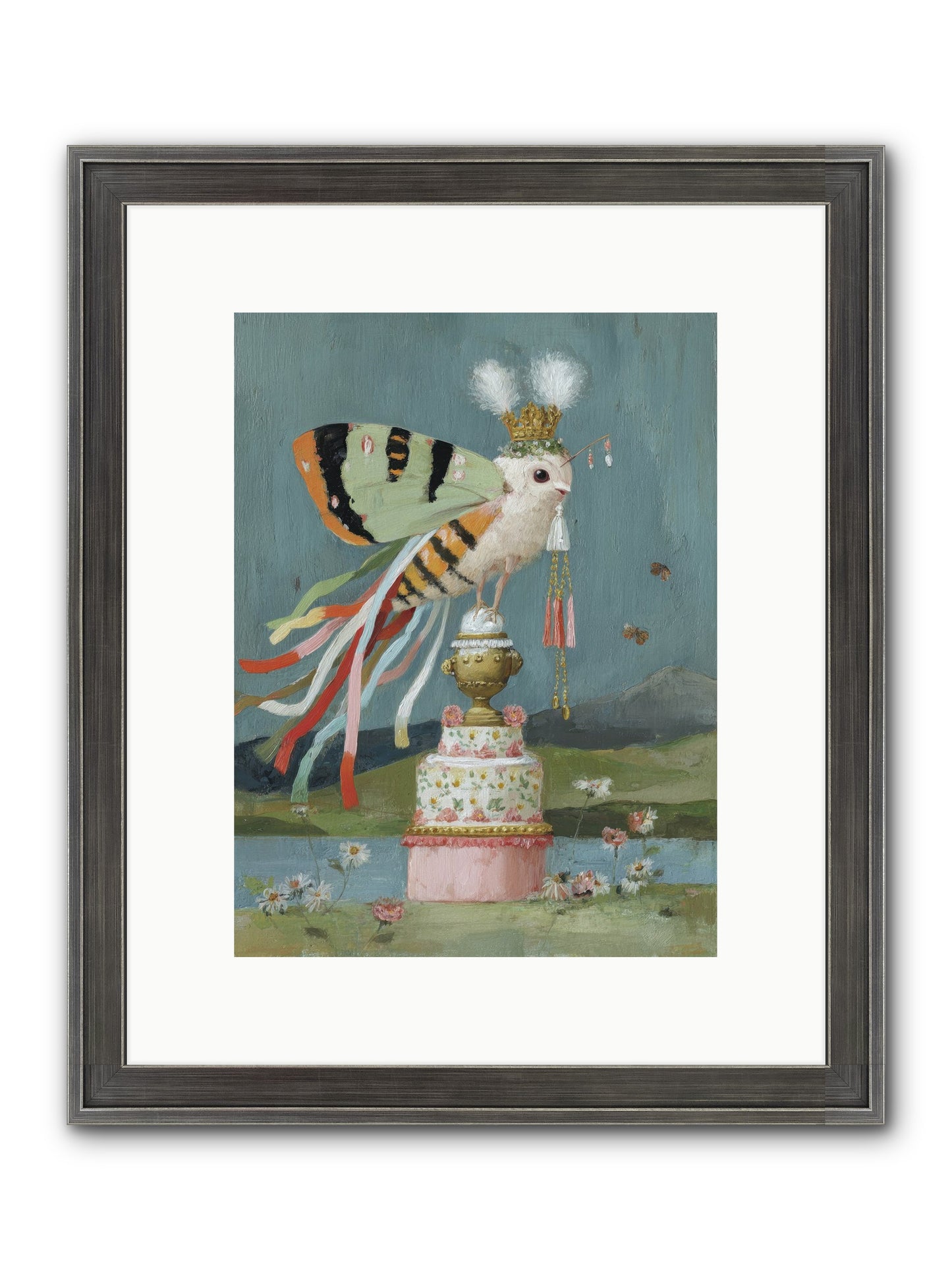 Darling Discovers Wonder Framed Print - Slimwoods Black/Silver 9x12