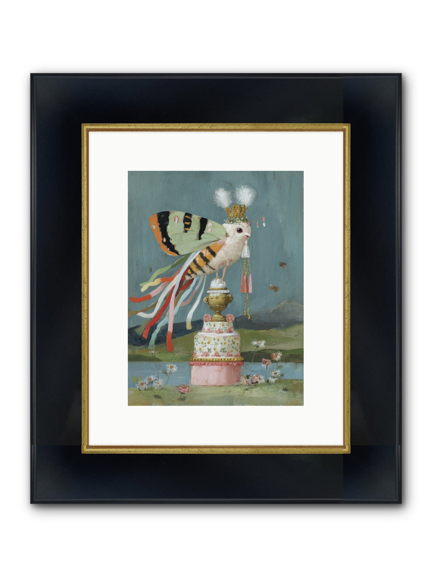 Darling Discovers Wonder Framed Print - Wide Black w/Gold 9x12