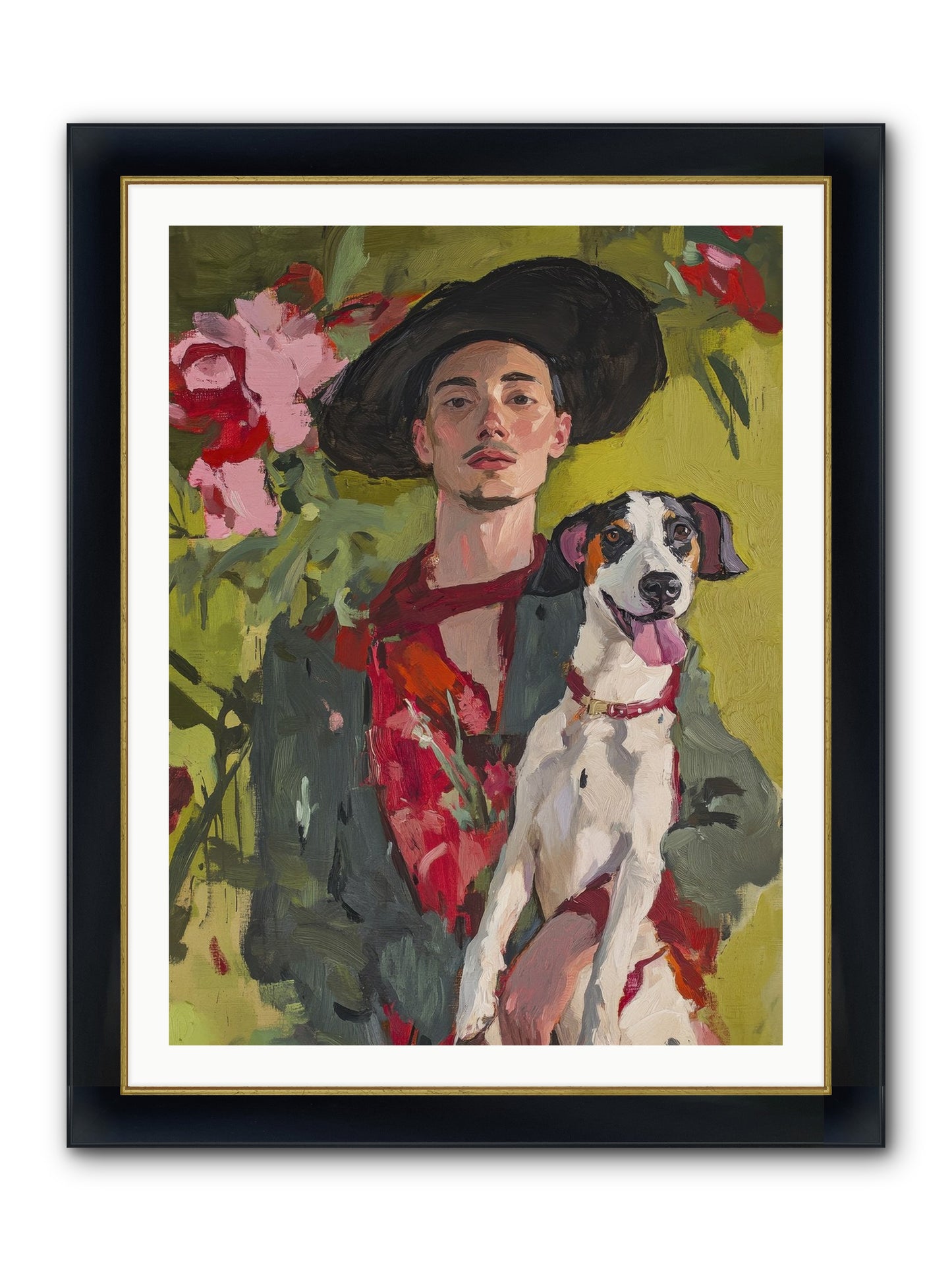 Darling Of My Days Framed Print - Wide Black w/Gold 30x40