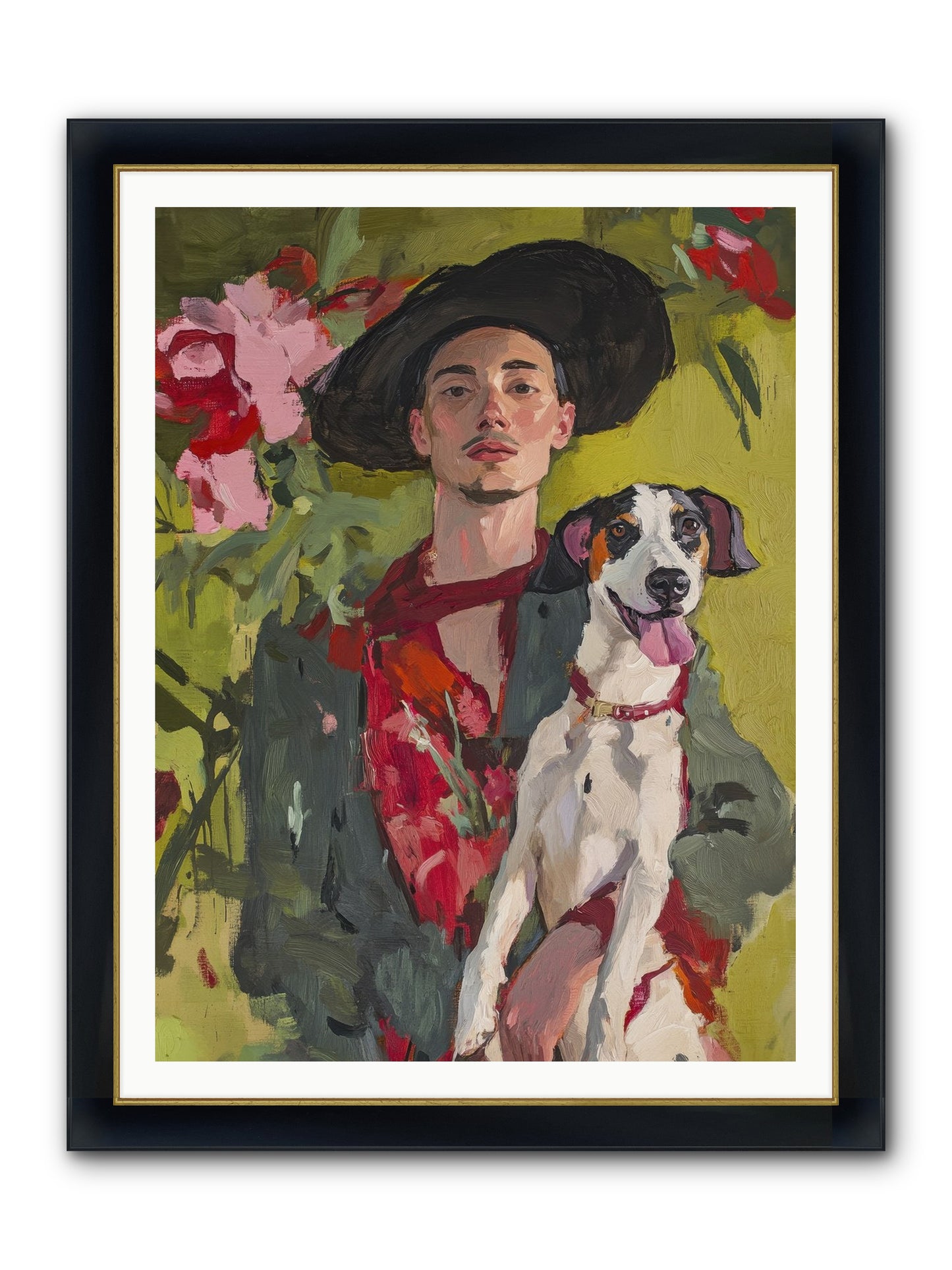 Darling Of My Days Framed Print - Wide Black w/Gold 36x48