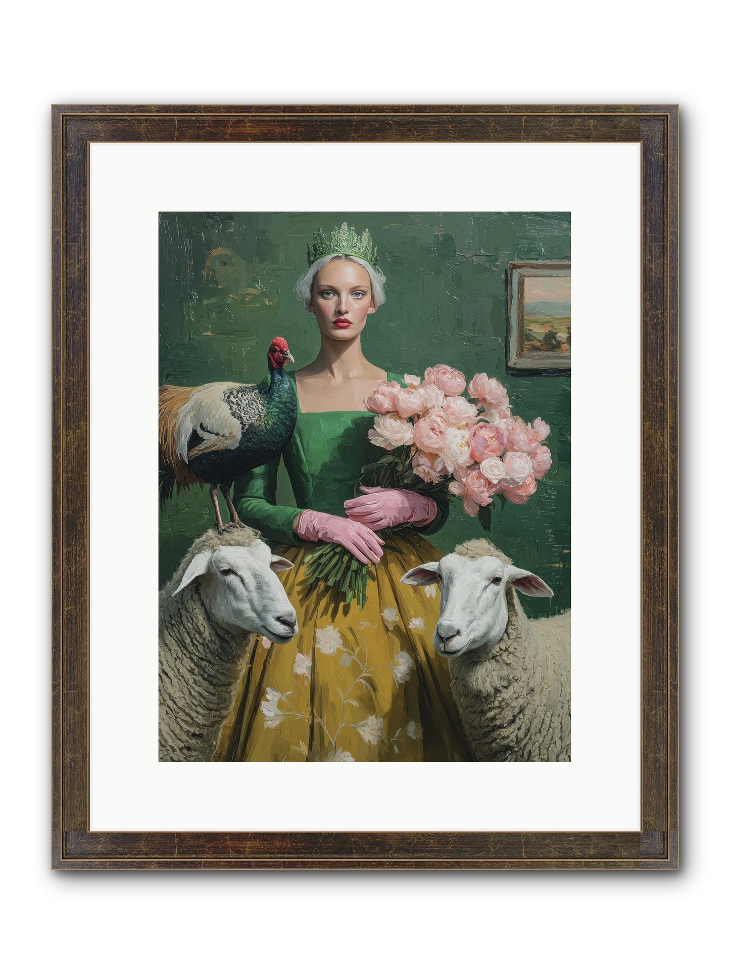 Darling Of The Verdant Hollow Framed Print - Slimwoods Black/Gold 12x16