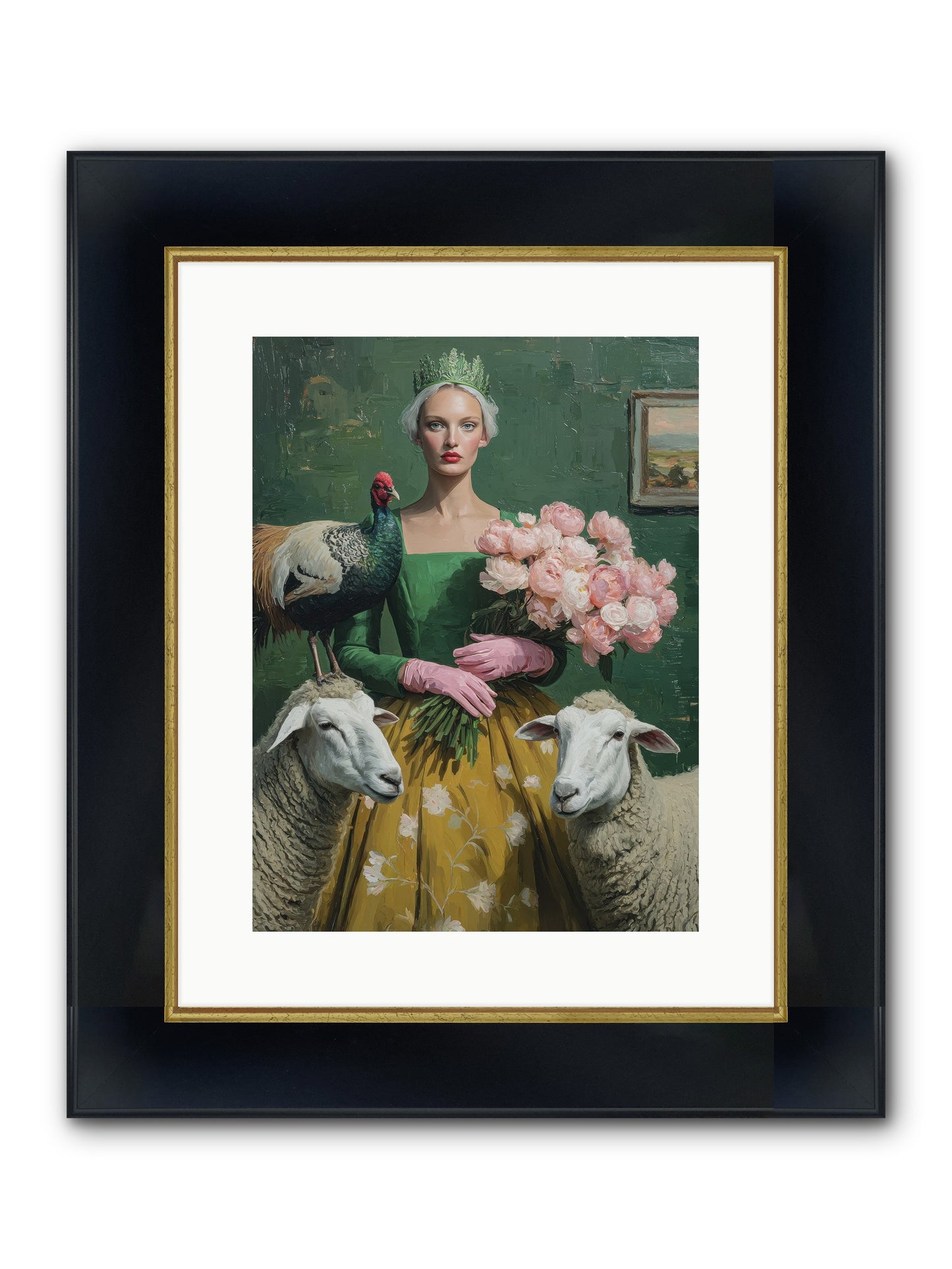 Darling Of The Verdant Hollow Framed Print - Wide Black w/Gold 12x16