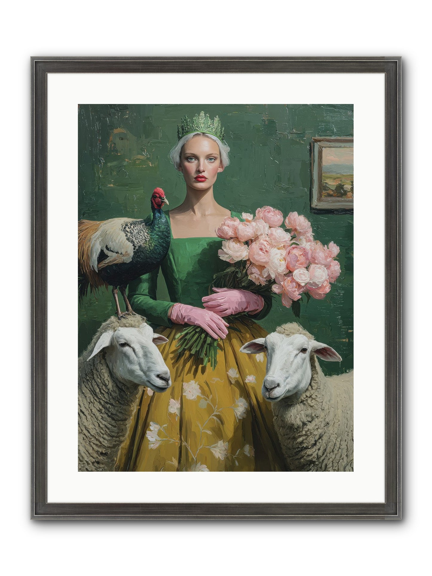 Darling Of The Verdant Hollow Framed Print - Slimwoods Black/Silver 18x24