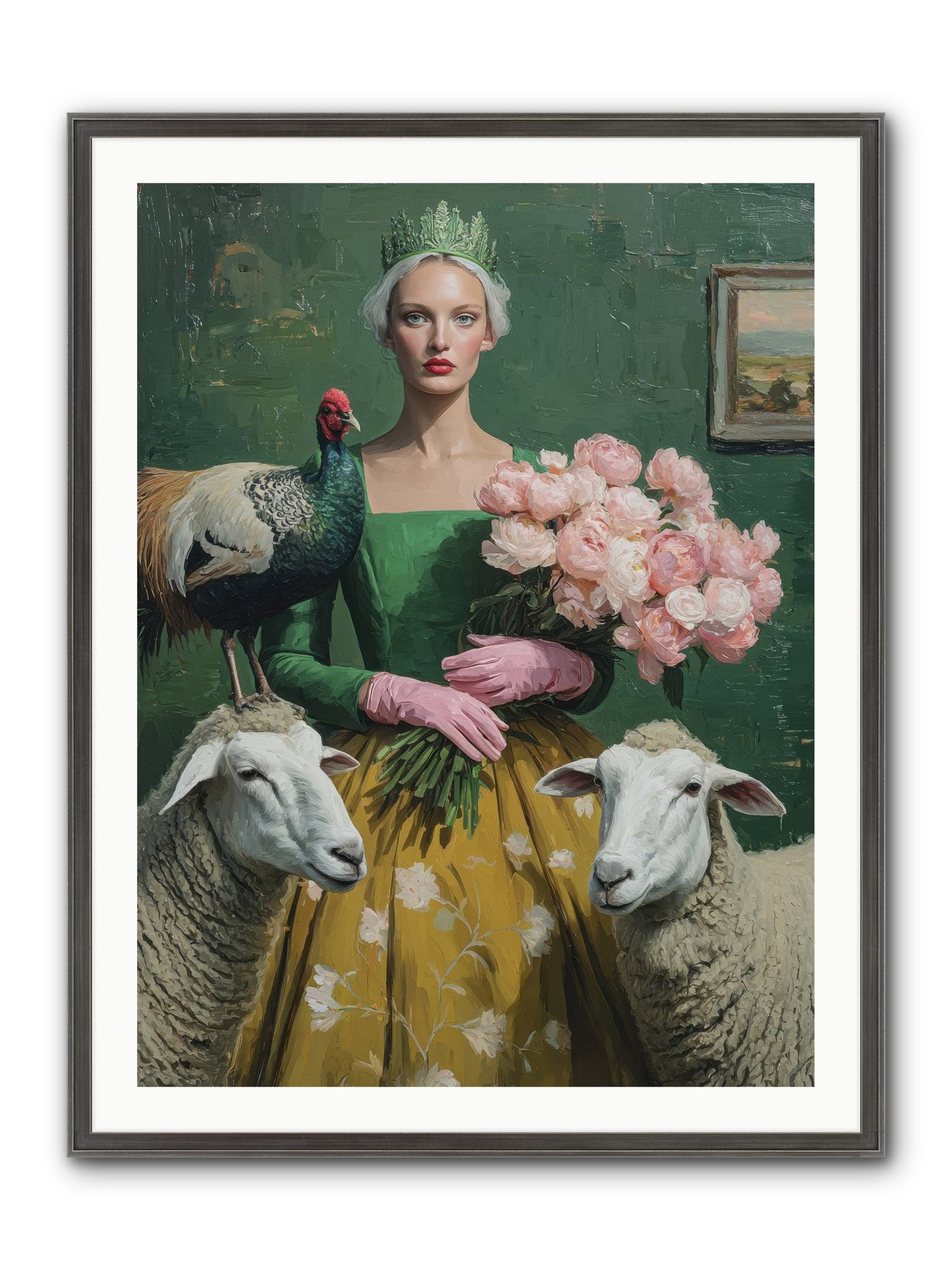 Darling Of The Verdant Hollow Framed Print - Slimwoods Black/Silver 30x40