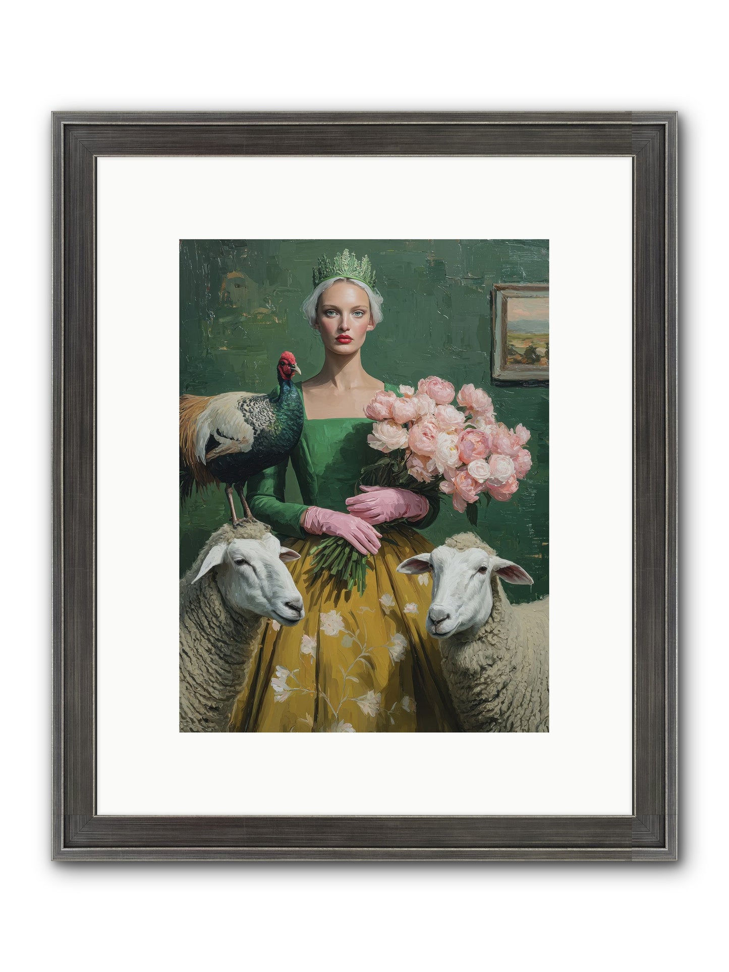 Darling Of The Verdant Hollow Framed Print - Slimwoods Black/Silver 9x12