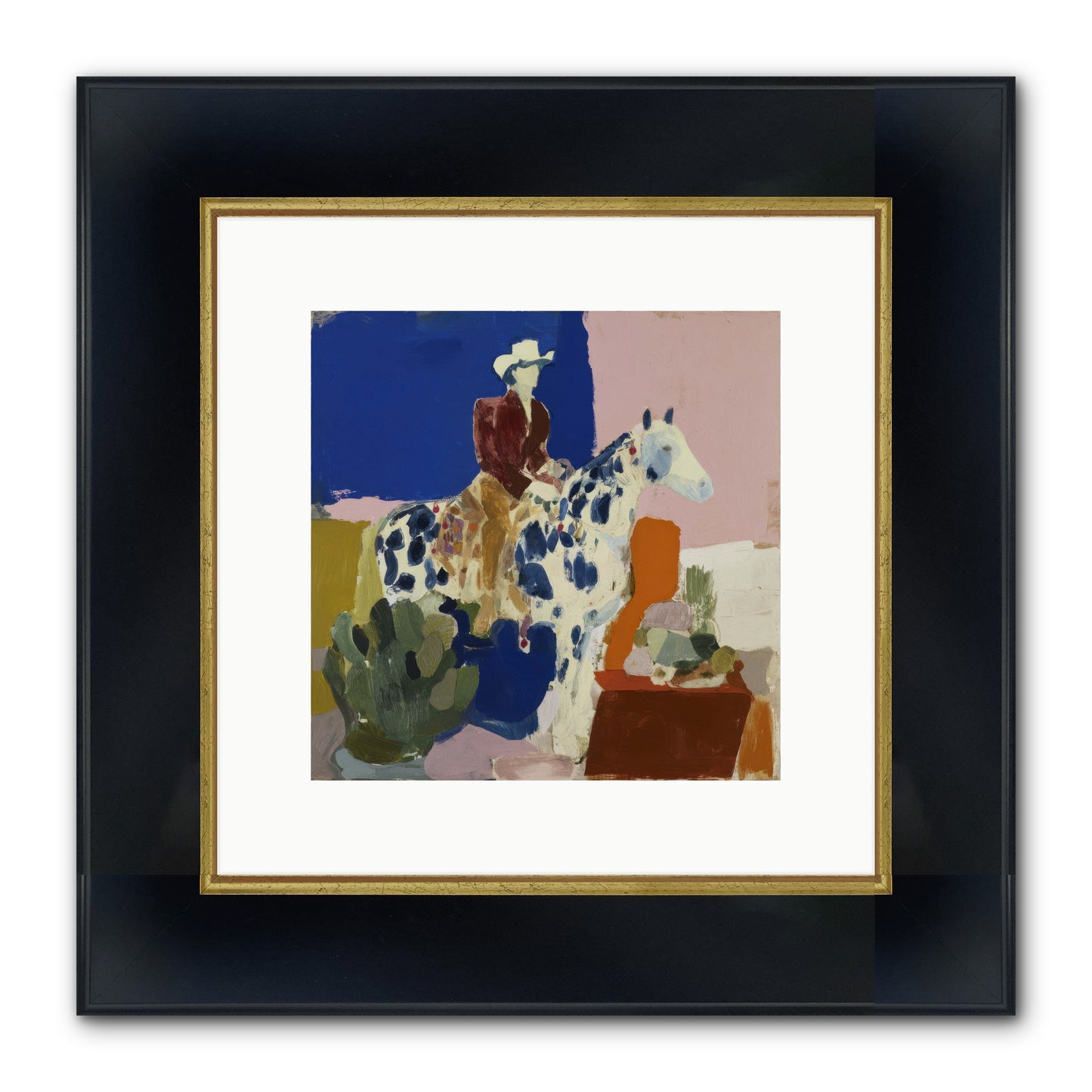 Dawn & Devotion Framed Print - Wide Black w/Gold 10x10