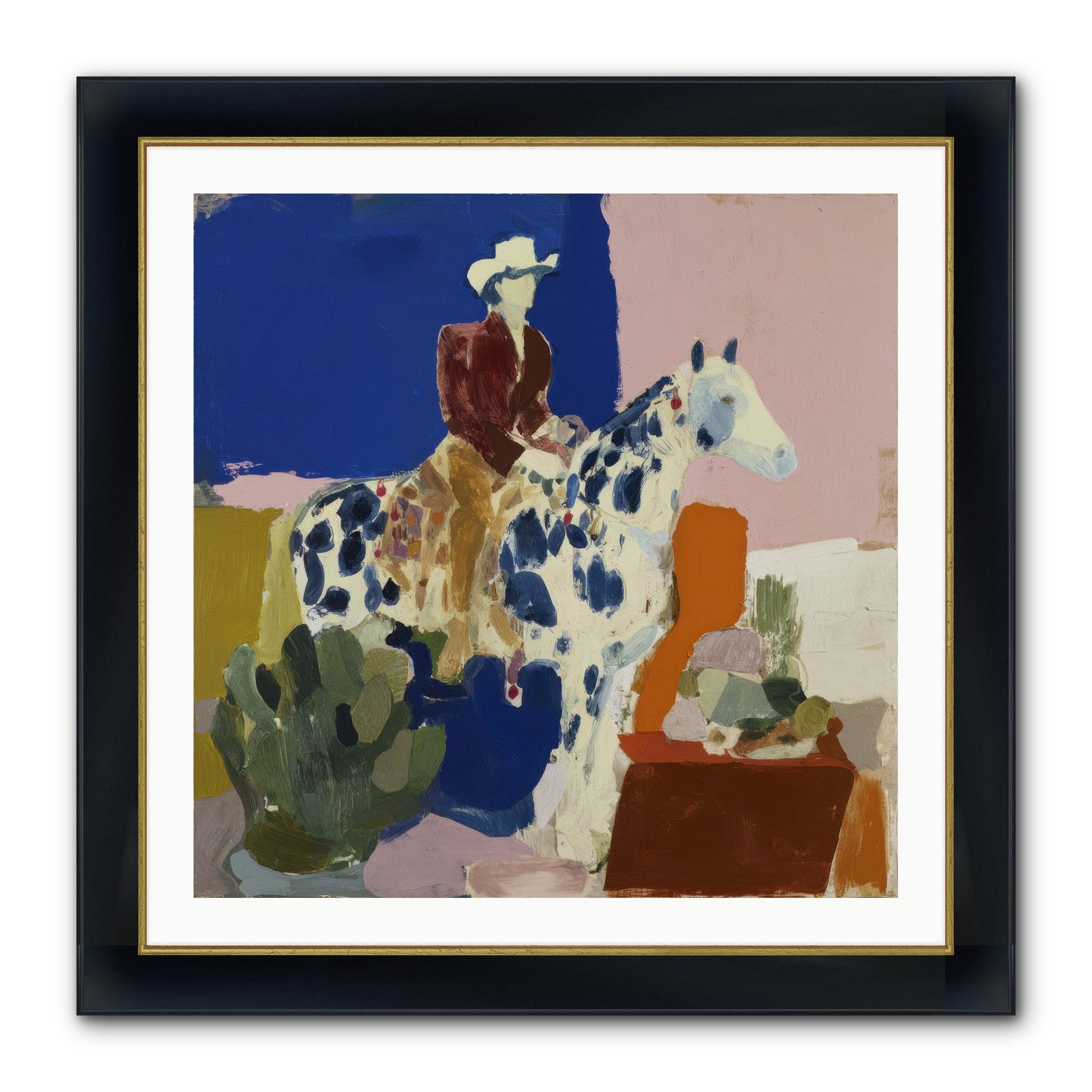 Dawn & Devotion Framed Print - Wide Black w/Gold 30x30