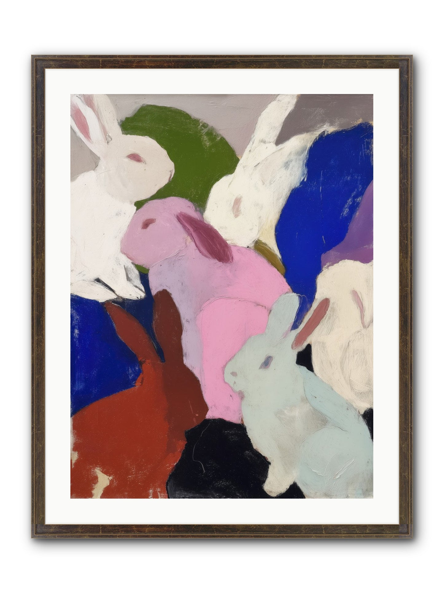 Dawn’s Quiet Leap Framed Print - Slimwoods Black/Gold 24x32