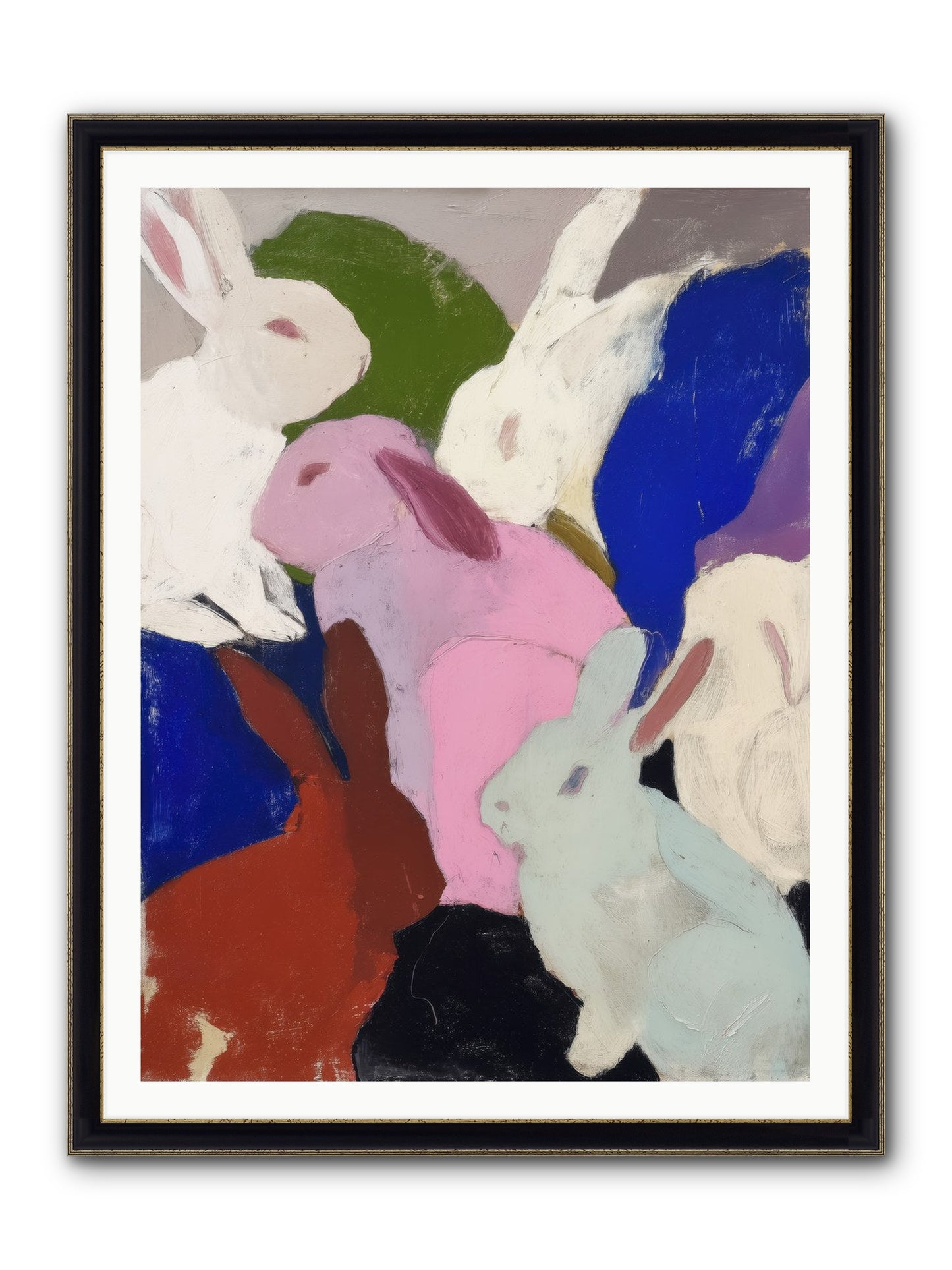 Dawn’s Quiet Leap Framed Print - Black & Gold 36x48