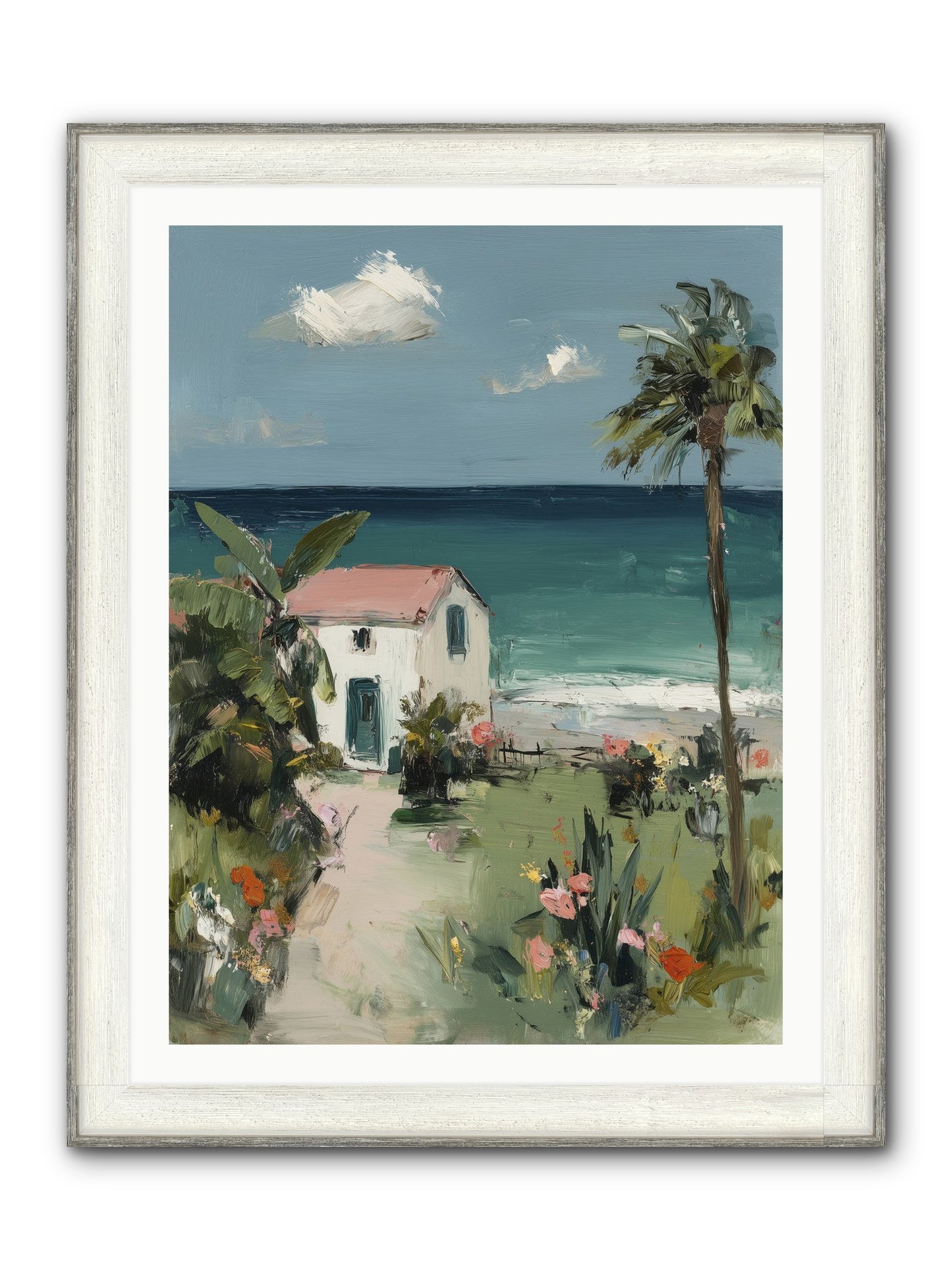 Dawns Rising Framed Print - Driftwood White 30x40
