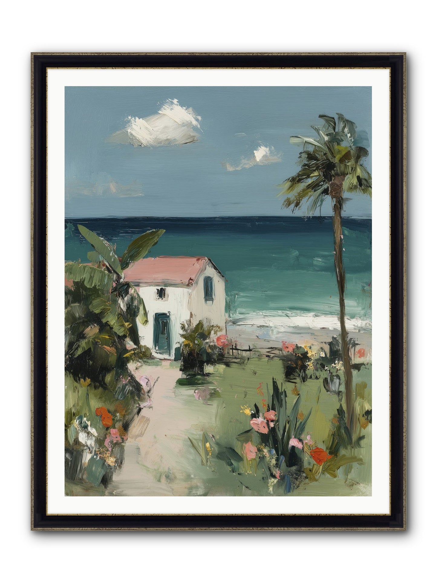 Dawns Rising Framed Print - Black & Gold 36x48