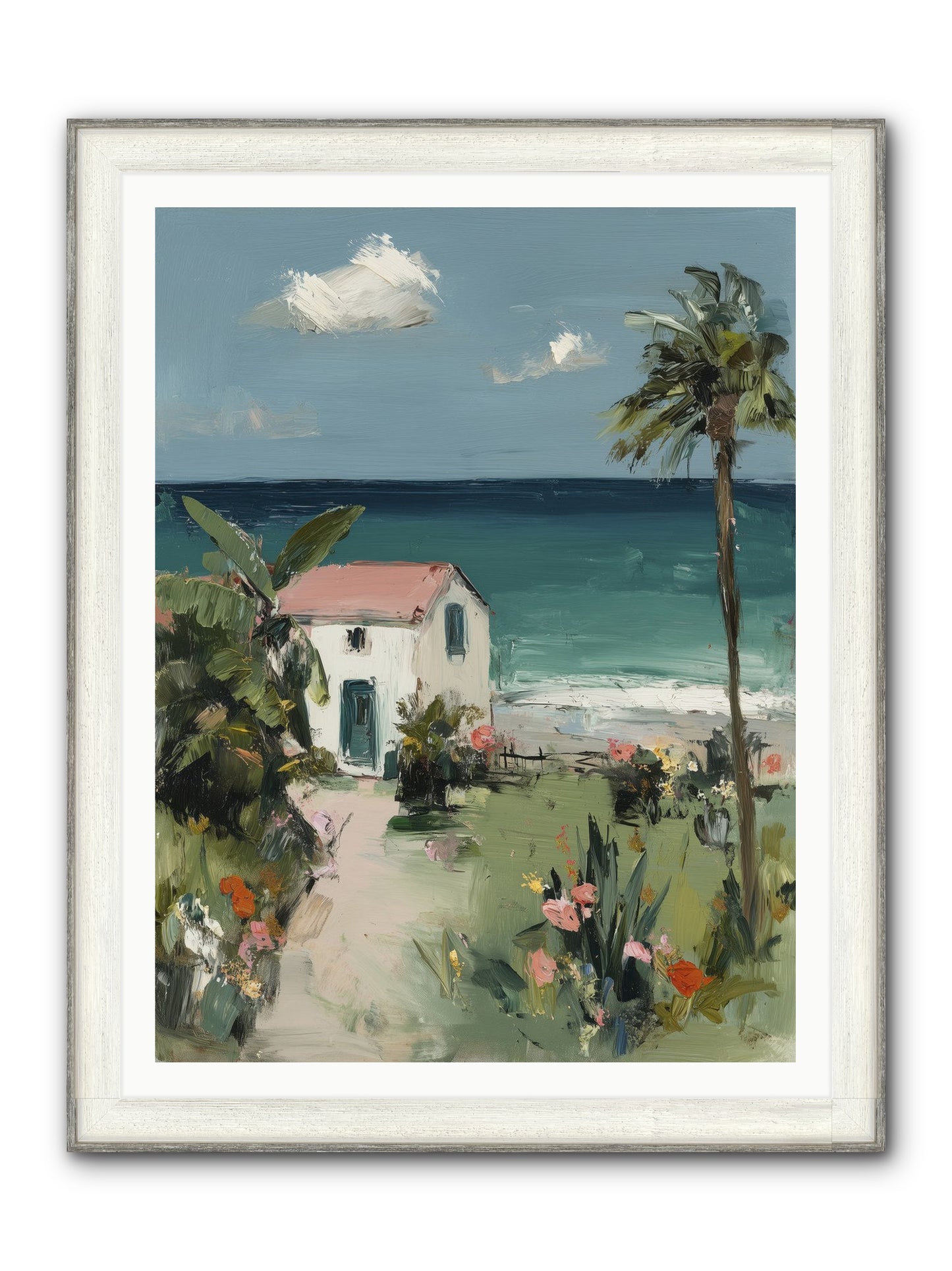Dawns Rising Framed Print - Driftwood White 36x48