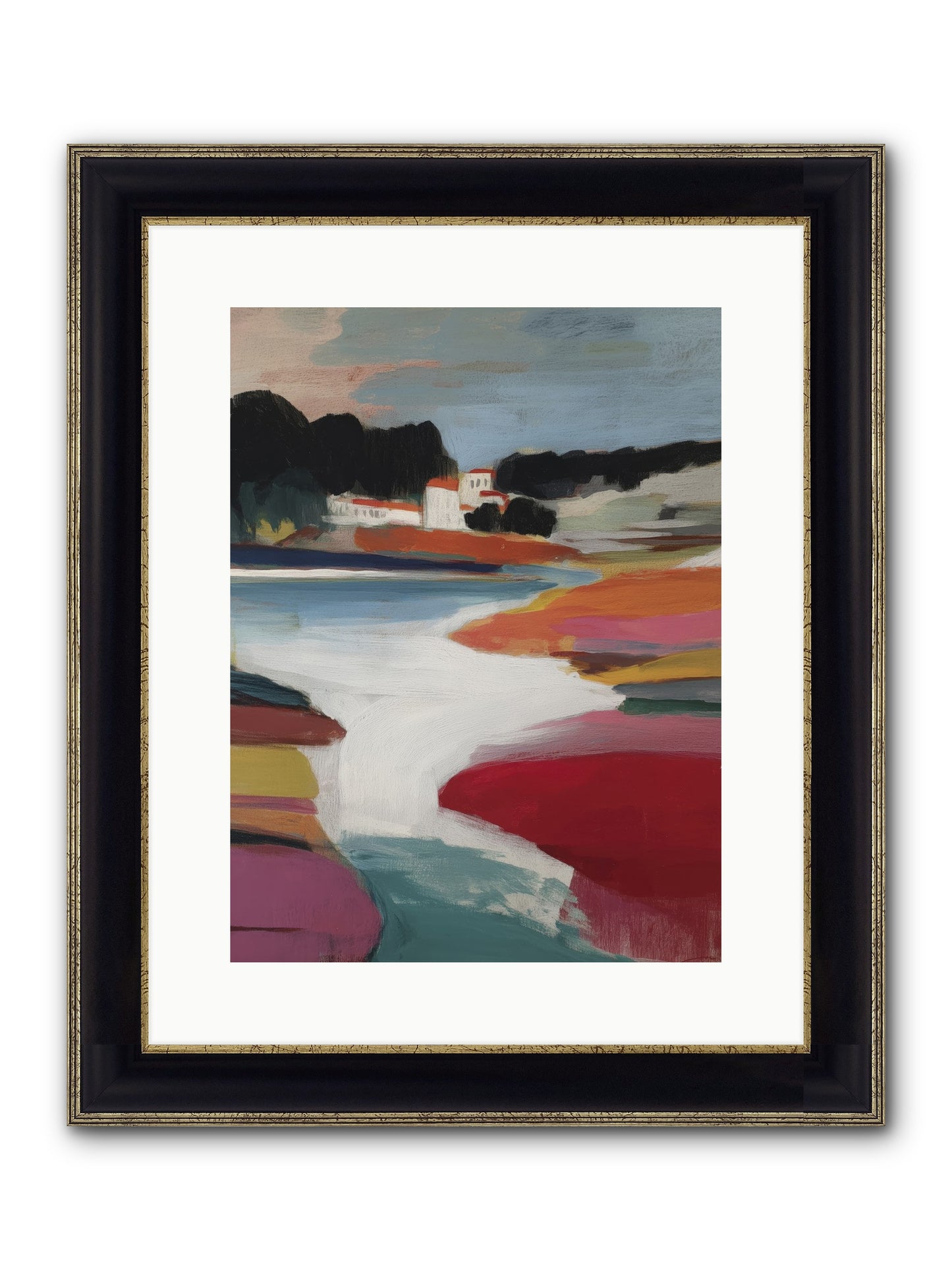 Dawnseeker Framed Print - Black & Gold 12x16
