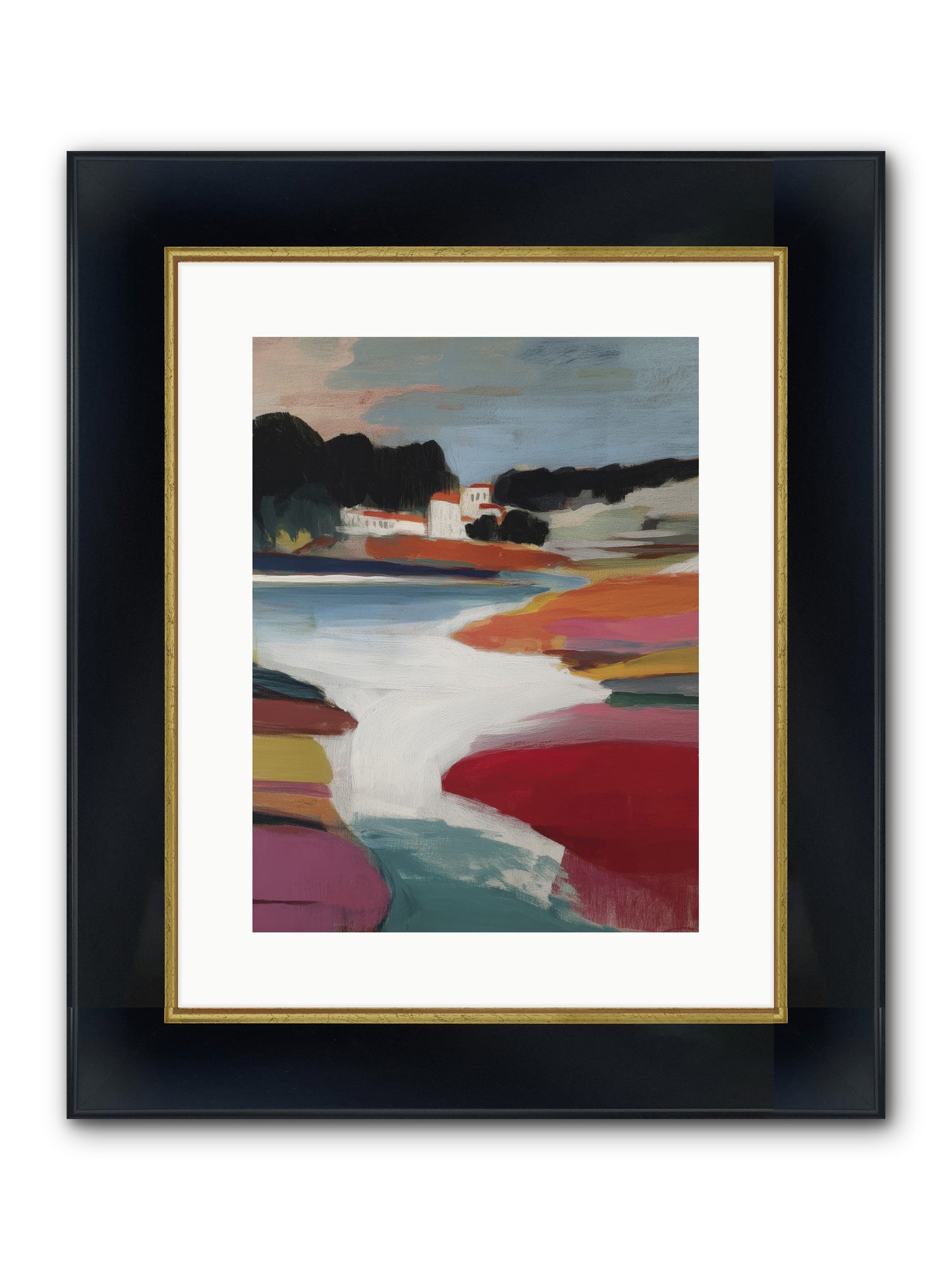 Dawnseeker Framed Print - Wide Black w/Gold 12x16