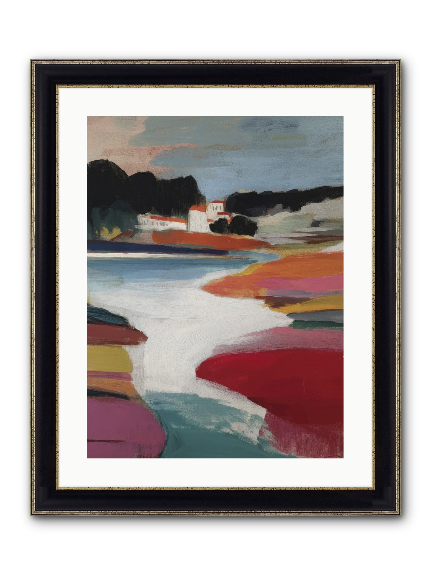Dawnseeker Framed Print - Black & Gold 18x24