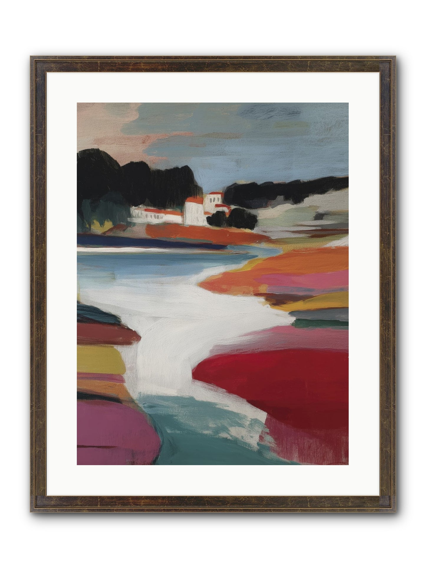 Dawnseeker Framed Print - Slimwoods Black/Gold 18x24