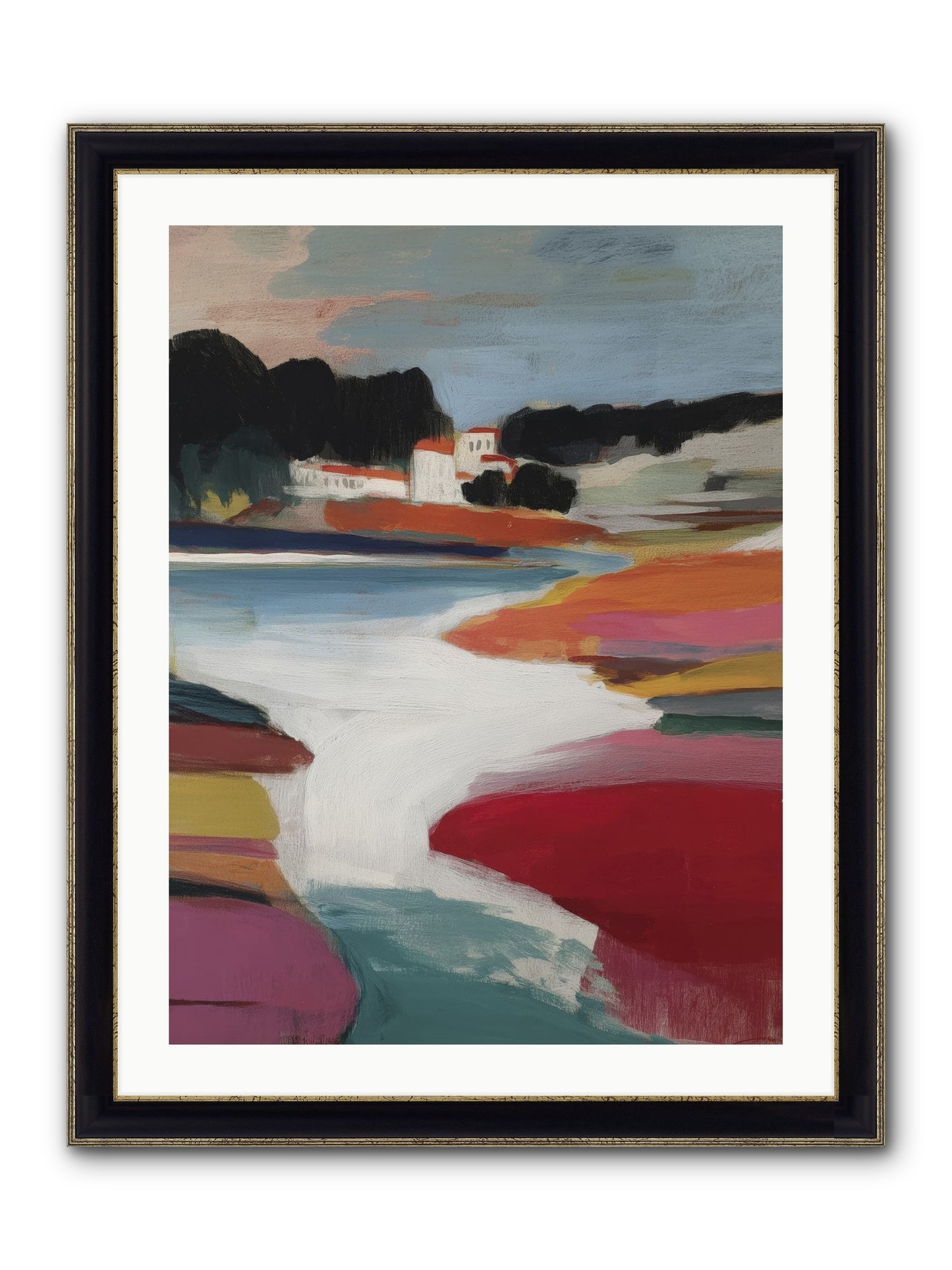 Dawnseeker Framed Print - Black & Gold 24x32