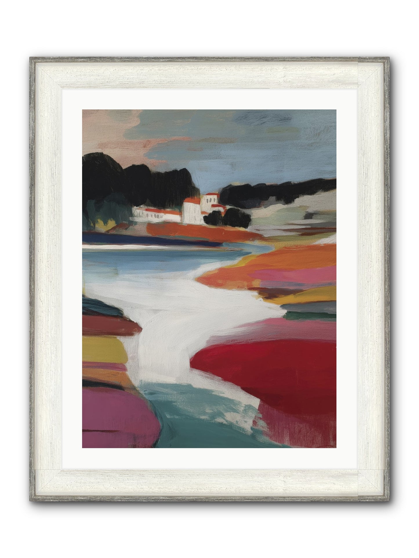 Dawnseeker Framed Print - Driftwood White 24x32