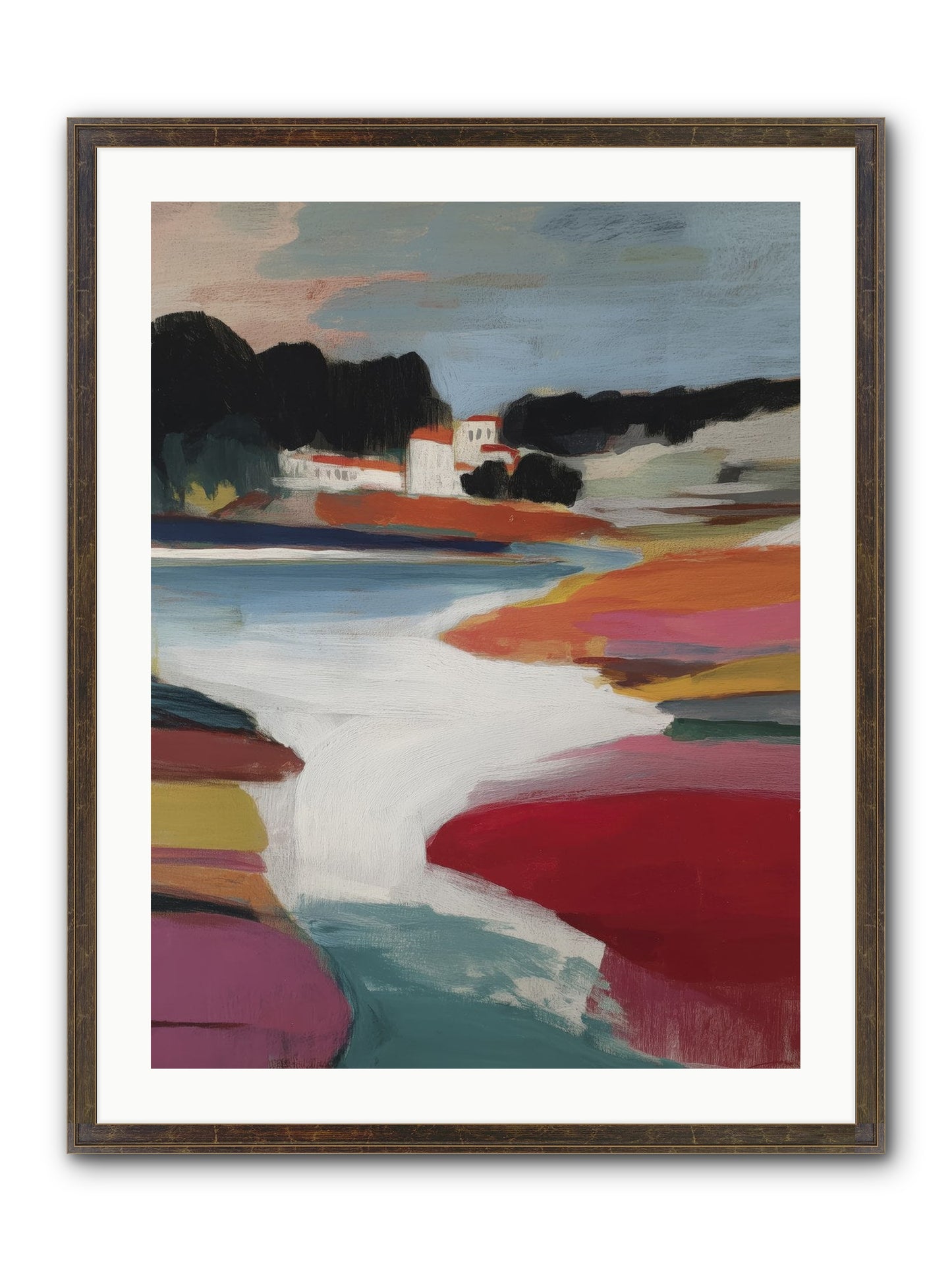 Dawnseeker Framed Print - Slimwoods Black/Gold 24x32