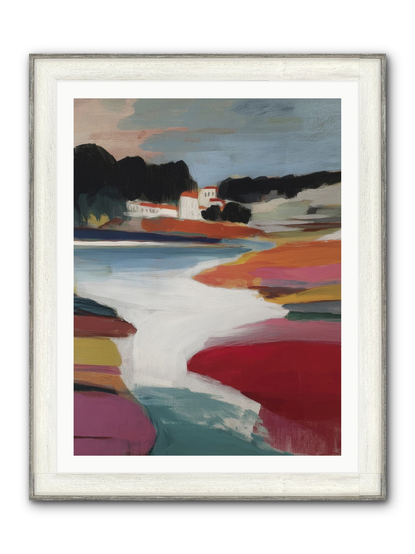 Dawnseeker Framed Print - Driftwood White 30x40