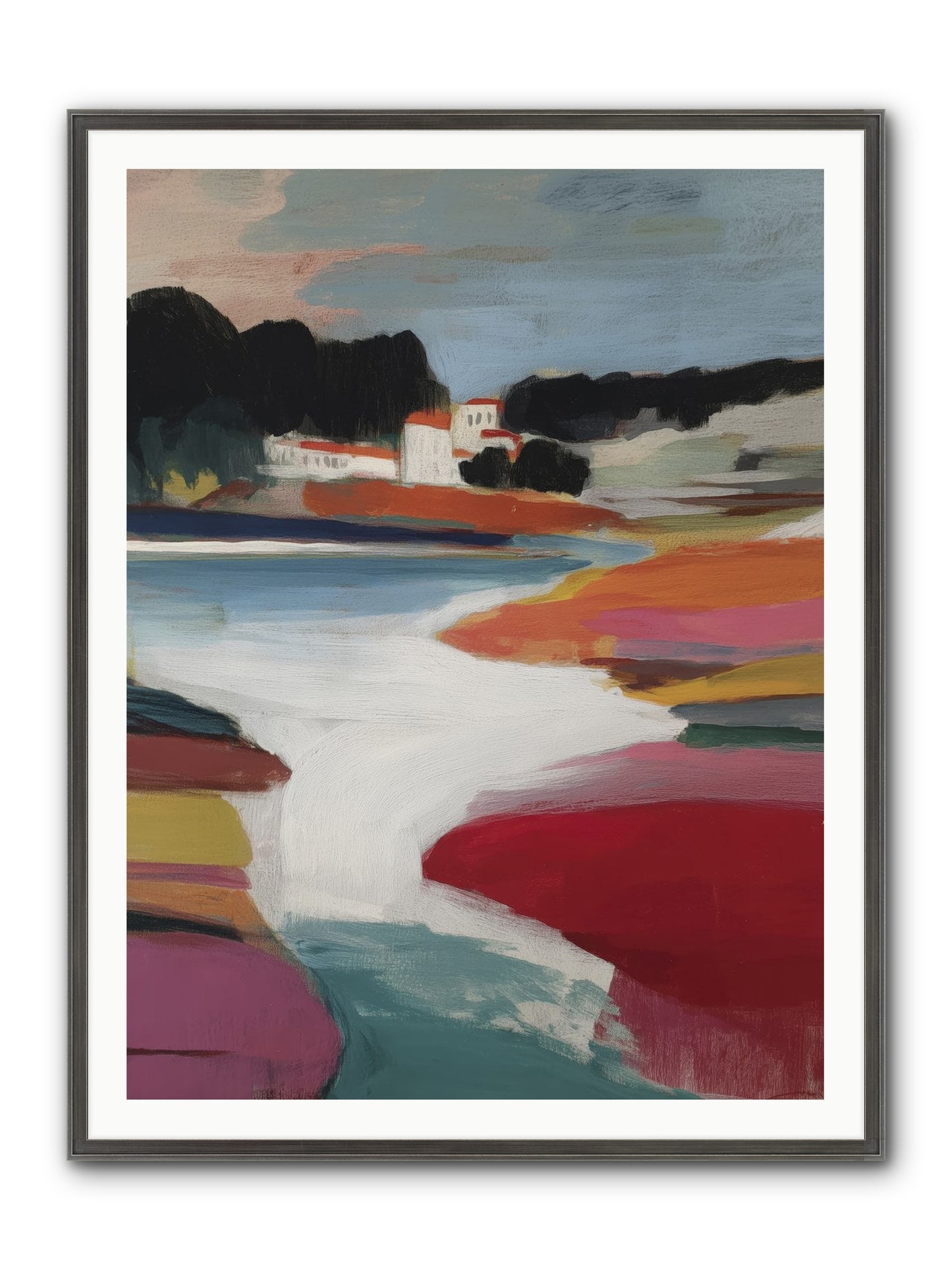 Dawnseeker Framed Print - Slimwoods Black/Silver 36x48