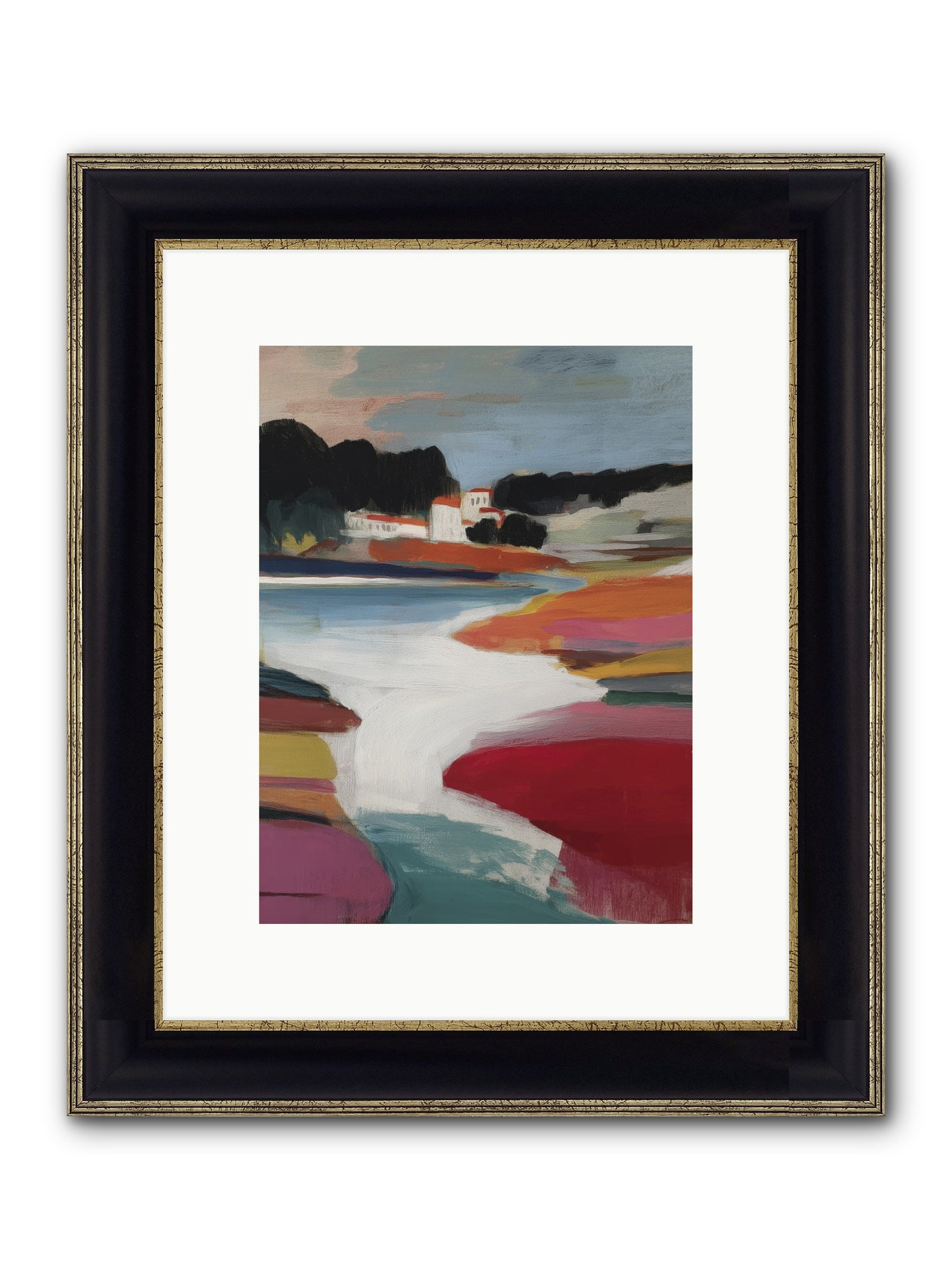 Dawnseeker Framed Print - Black & Gold 9x12