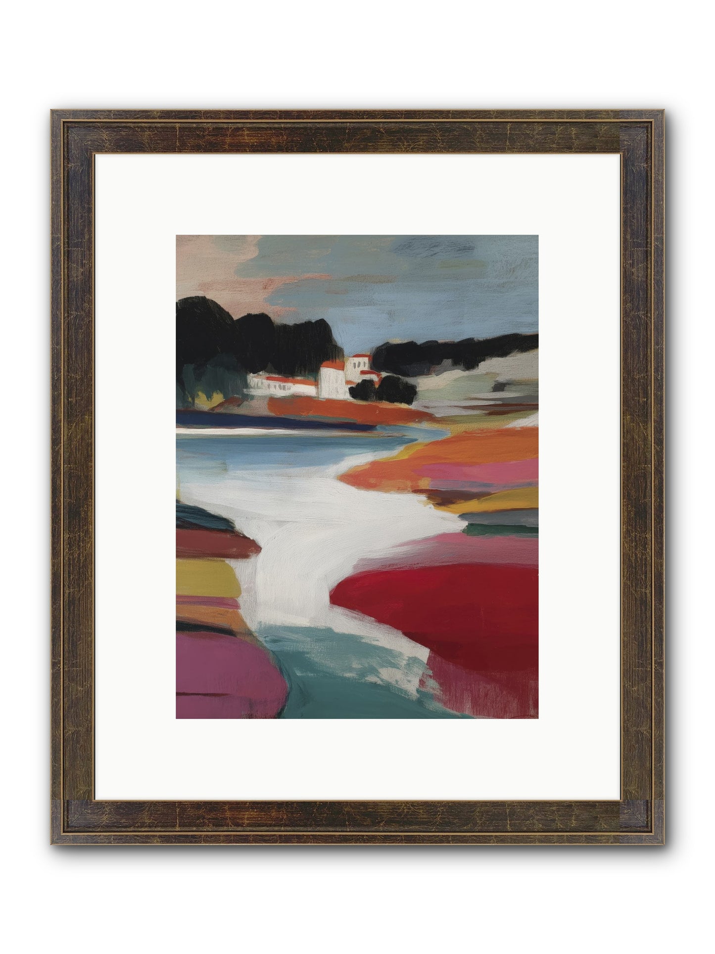 Dawnseeker Framed Print - Slimwoods Black/Gold 9x12