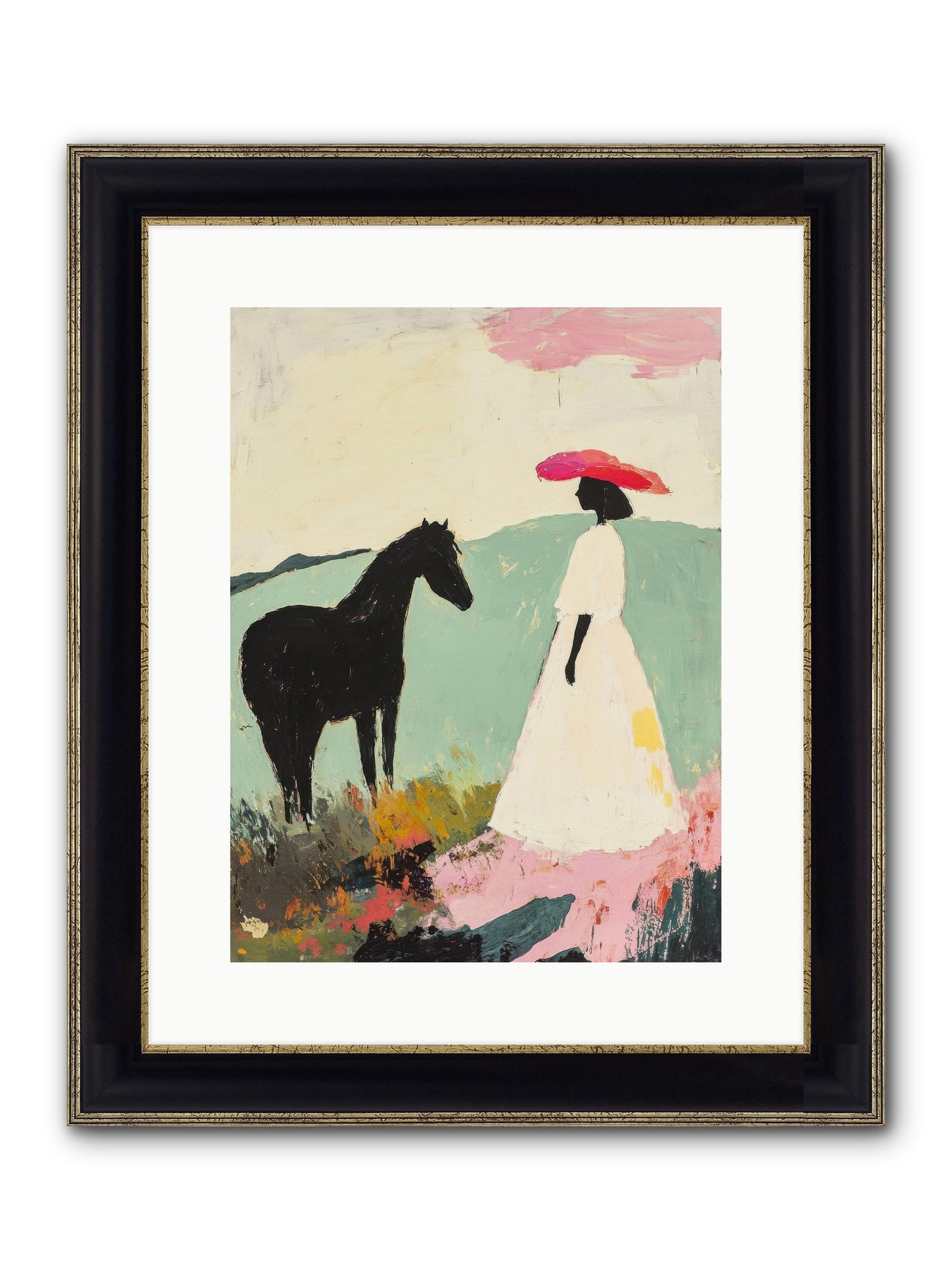 Daybreak Framed Print - Black & Gold 12x16