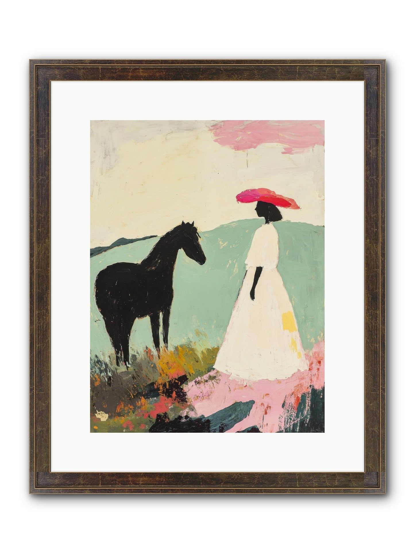 Daybreak Framed Print - Slimwoods Black/Gold 12x16