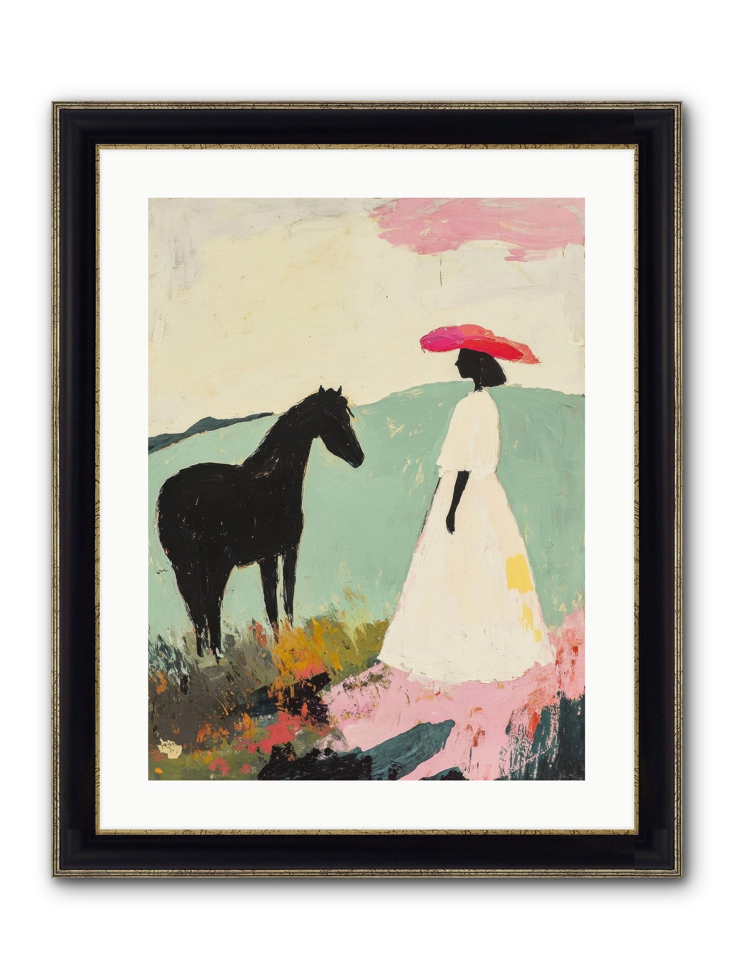 Daybreak Framed Print - Black & Gold 18x24