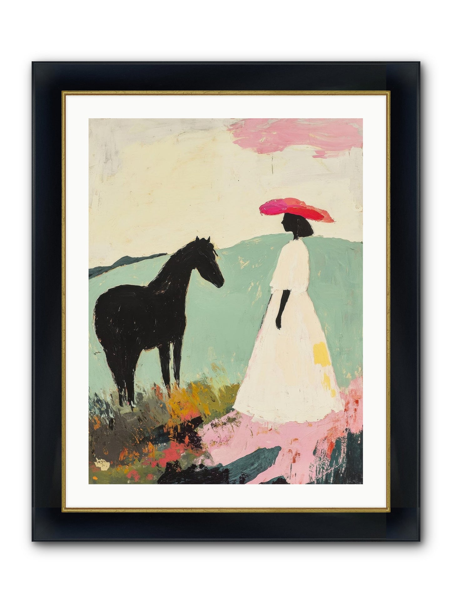 Daybreak Framed Print - Wide Black w/Gold 24x32