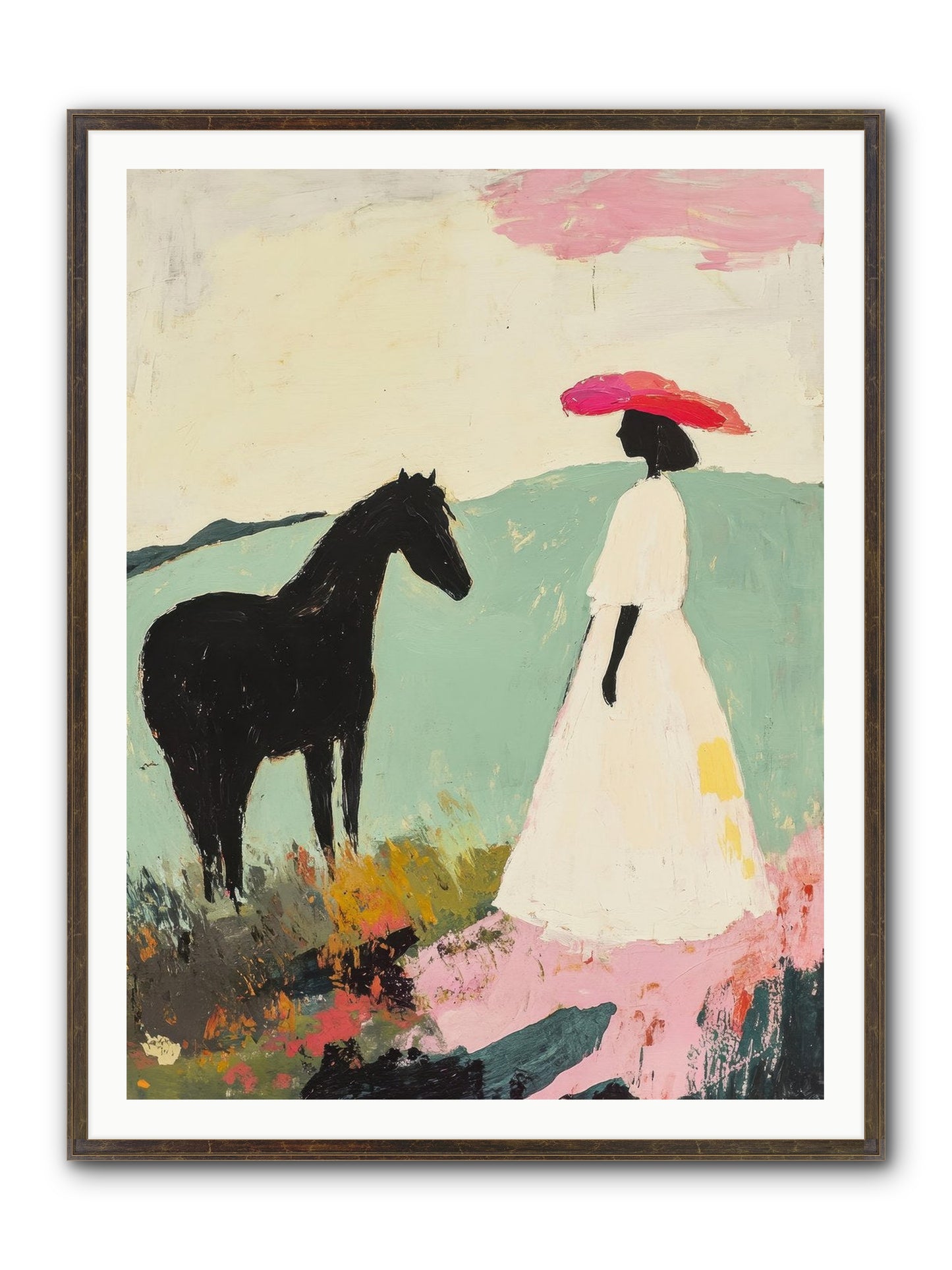 Daybreak Framed Print - Slimwoods Black/Gold 36x48