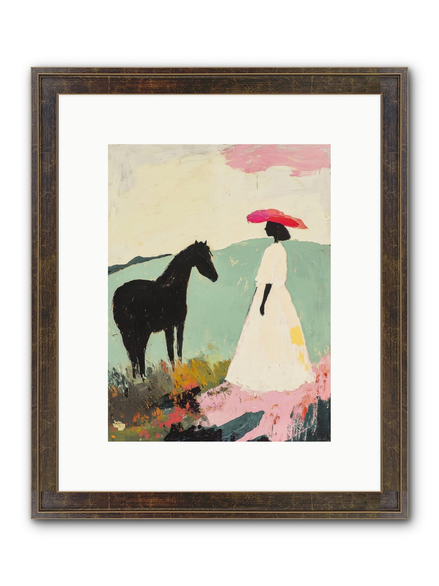 Daybreak Framed Print - Slimwoods Black/Gold 9x12