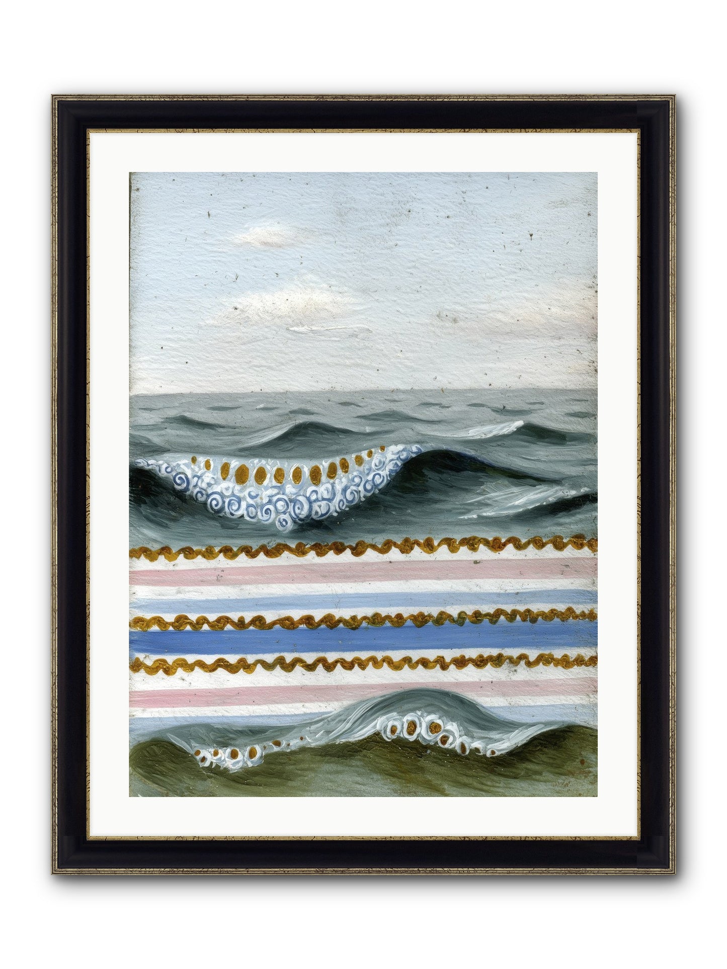 Daybreak Dance Framed Print - Black & Gold 24x32