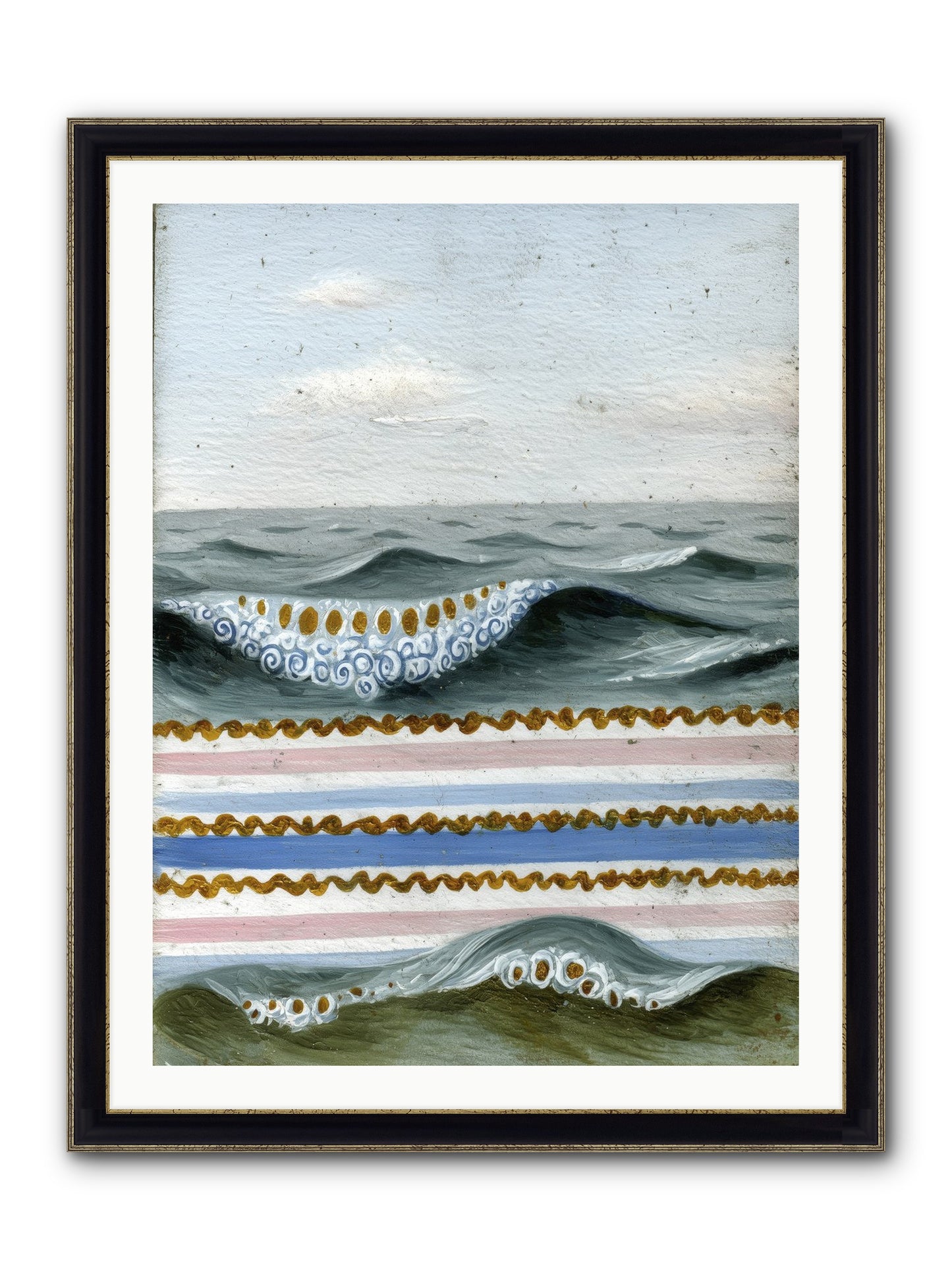 Daybreak Dance Framed Print - Black & Gold 30x40