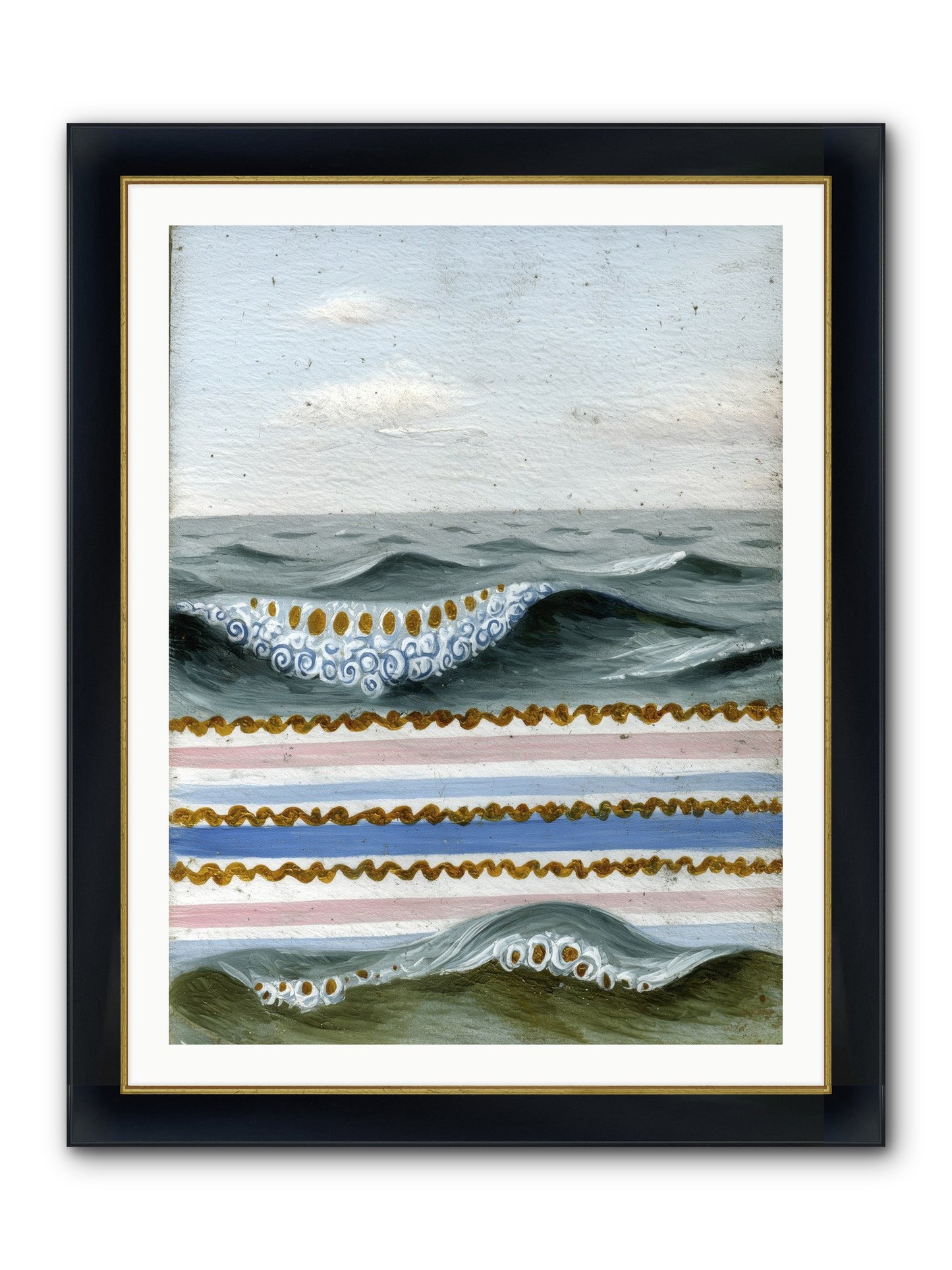 Daybreak Dance Framed Print - Wide Black w/Gold 30x40