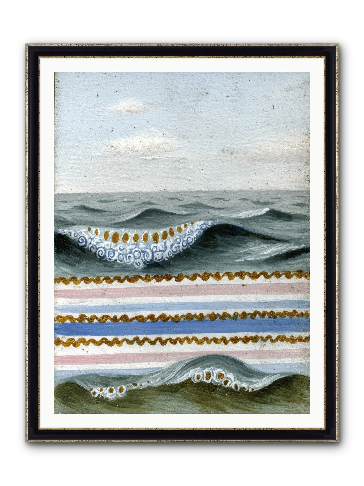 Daybreak Dance Framed Print - Black & Gold 36x48
