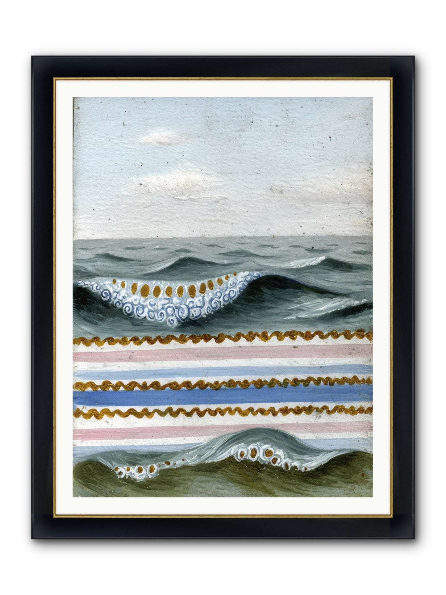 Daybreak Dance Framed Print - Wide Black w/Gold 36x48