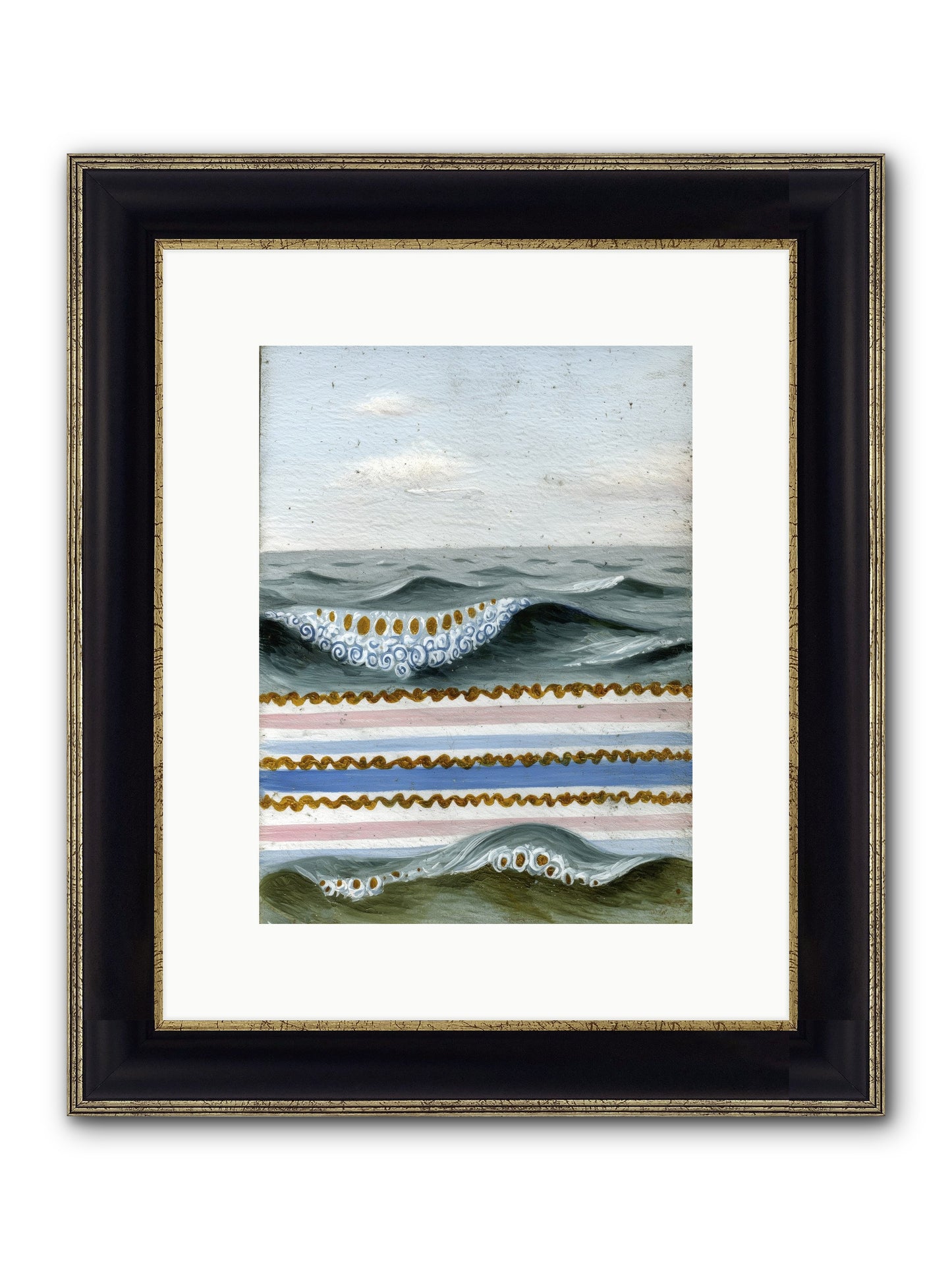 Daybreak Dance Framed Print - Black & Gold 9x12