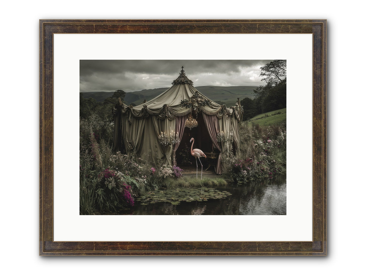Days Measured In Petals Framed Print - Slimwoods Black/Gold 16x12