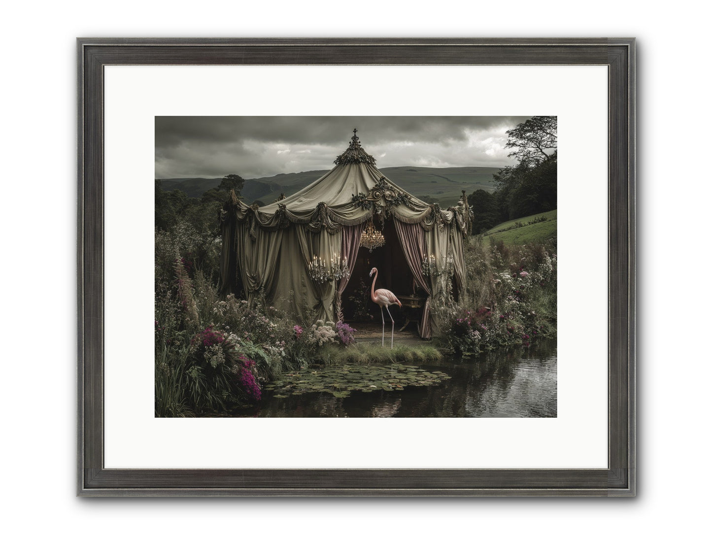 Days Measured In Petals Framed Print - Slimwoods Black/Silver 16x12