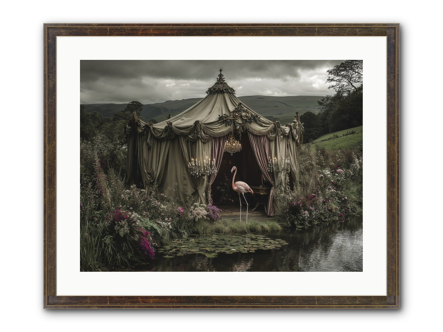 Days Measured In Petals Framed Print - Slimwoods Black/Gold 24x18