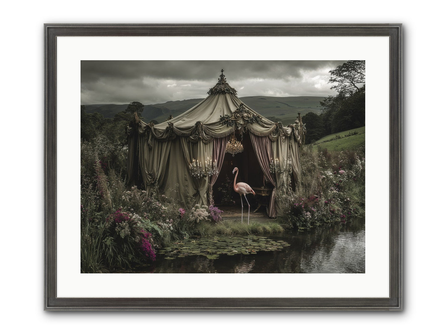 Days Measured In Petals Framed Print - Slimwoods Black/Silver 24x18